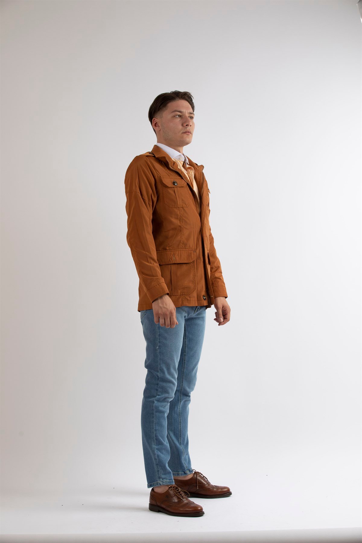 MASERTO SLİM FİT SAFARİ MONT HARDAL