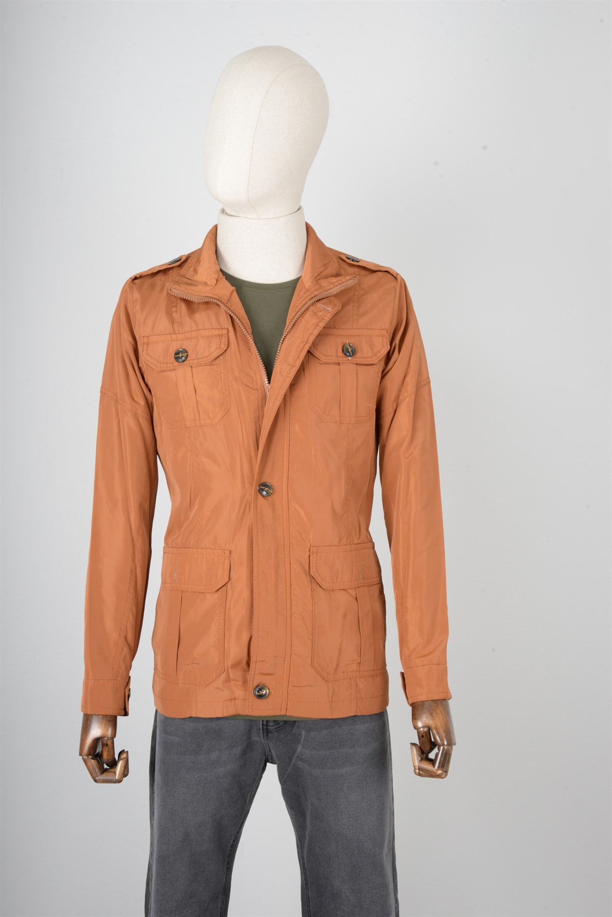 MASERTO SLİM FİT SAFARİ MONT HARDAL