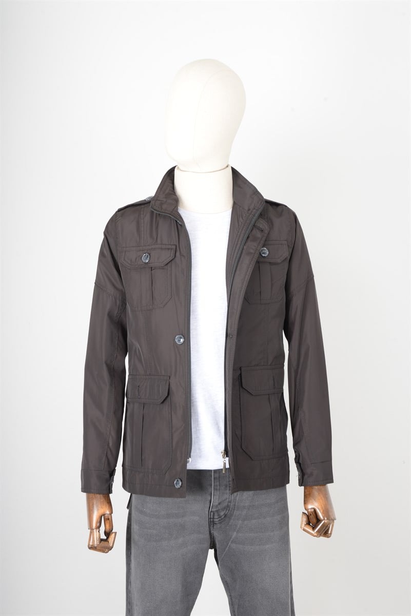 MASERTO SLİM FİT SAFARİ MONT KOYU KAHVERENGİ