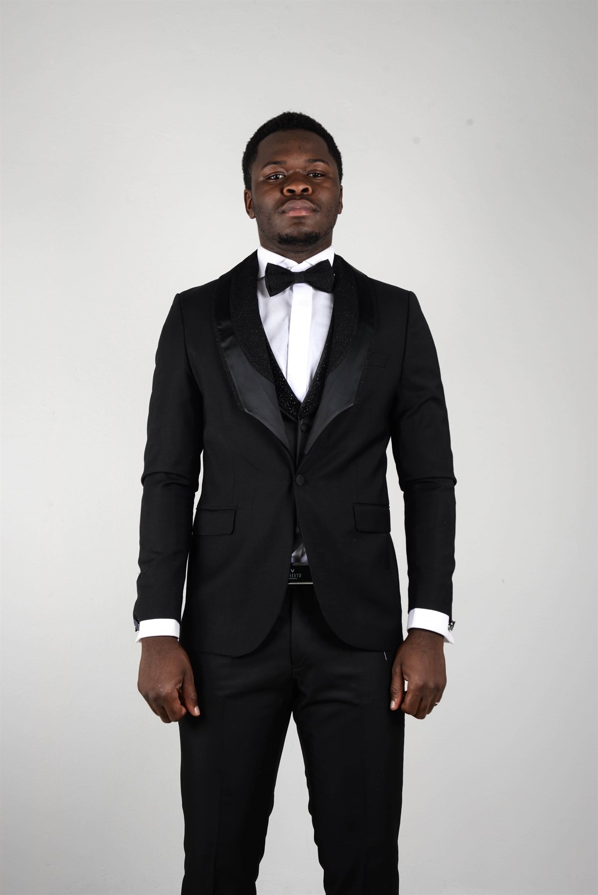 Maserto Slim Fit Black Special  Wedding Suit