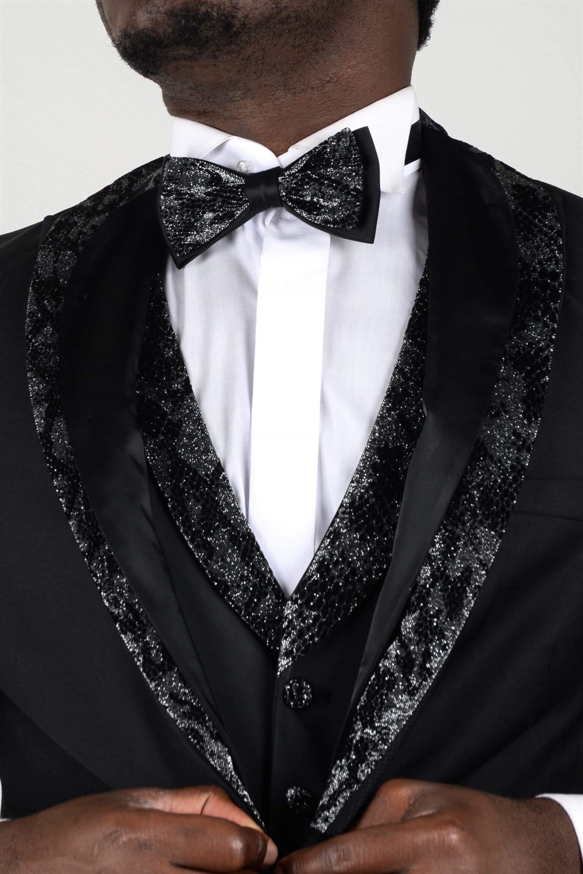 Maserto Slim Fit Black Special  Wedding Suit