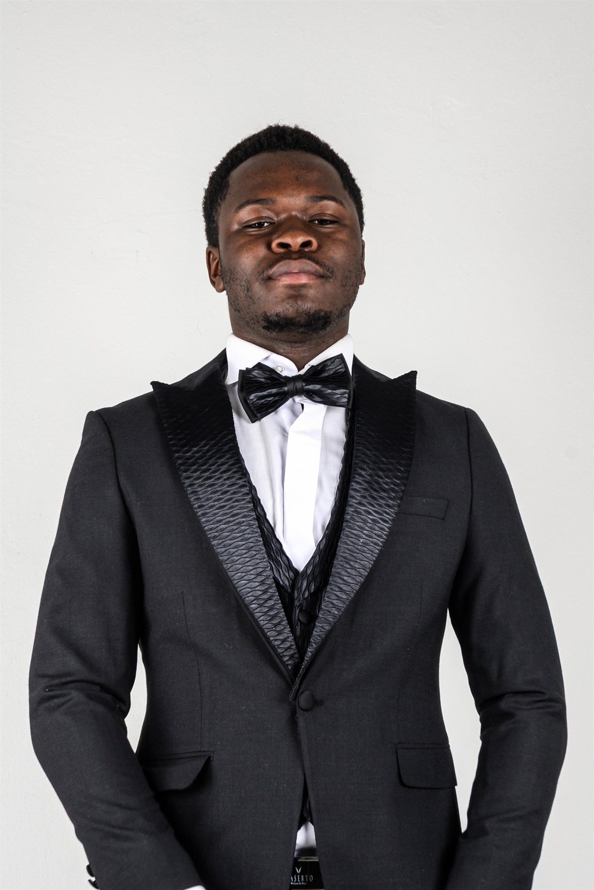 Maserto Slim Fit Siyah Özel Dikim Damatlık