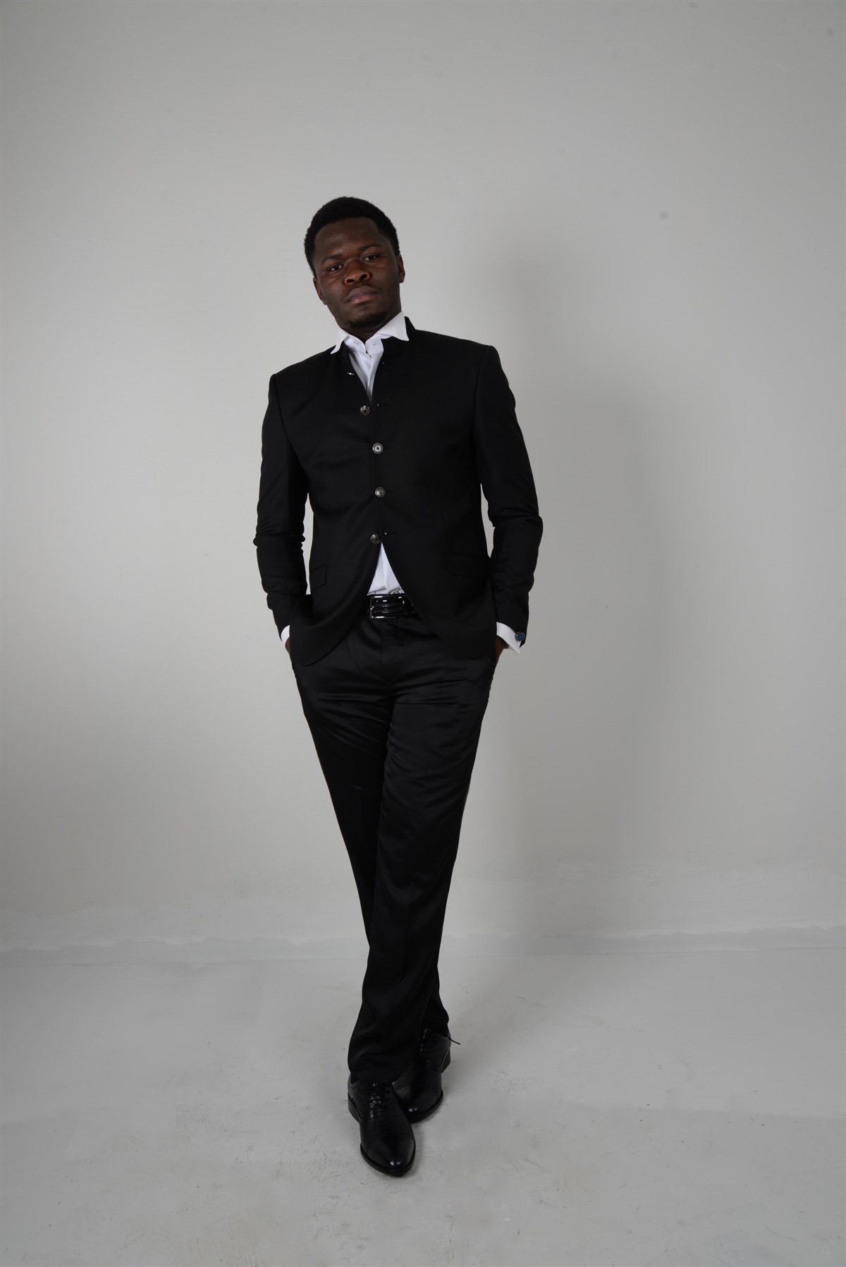 Maserto Slim Fit Siyah Smokin Düz Desenli