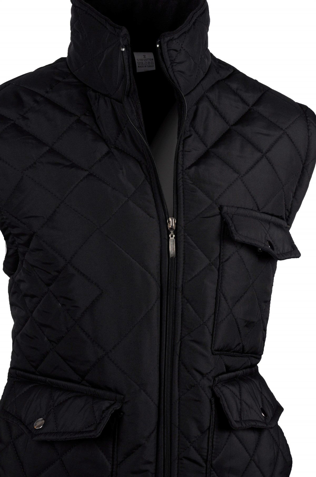 Maserto Slim Fit Siyah Spor Yelek