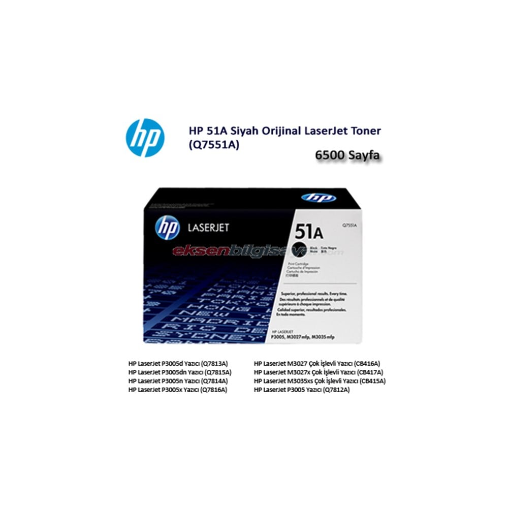 HP Q7551A Orjinal Toner Kartuş - Siyah