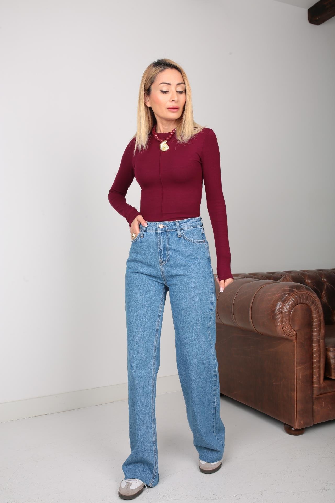 Açık Mavi BootCut Jean (2008-1) JEAN