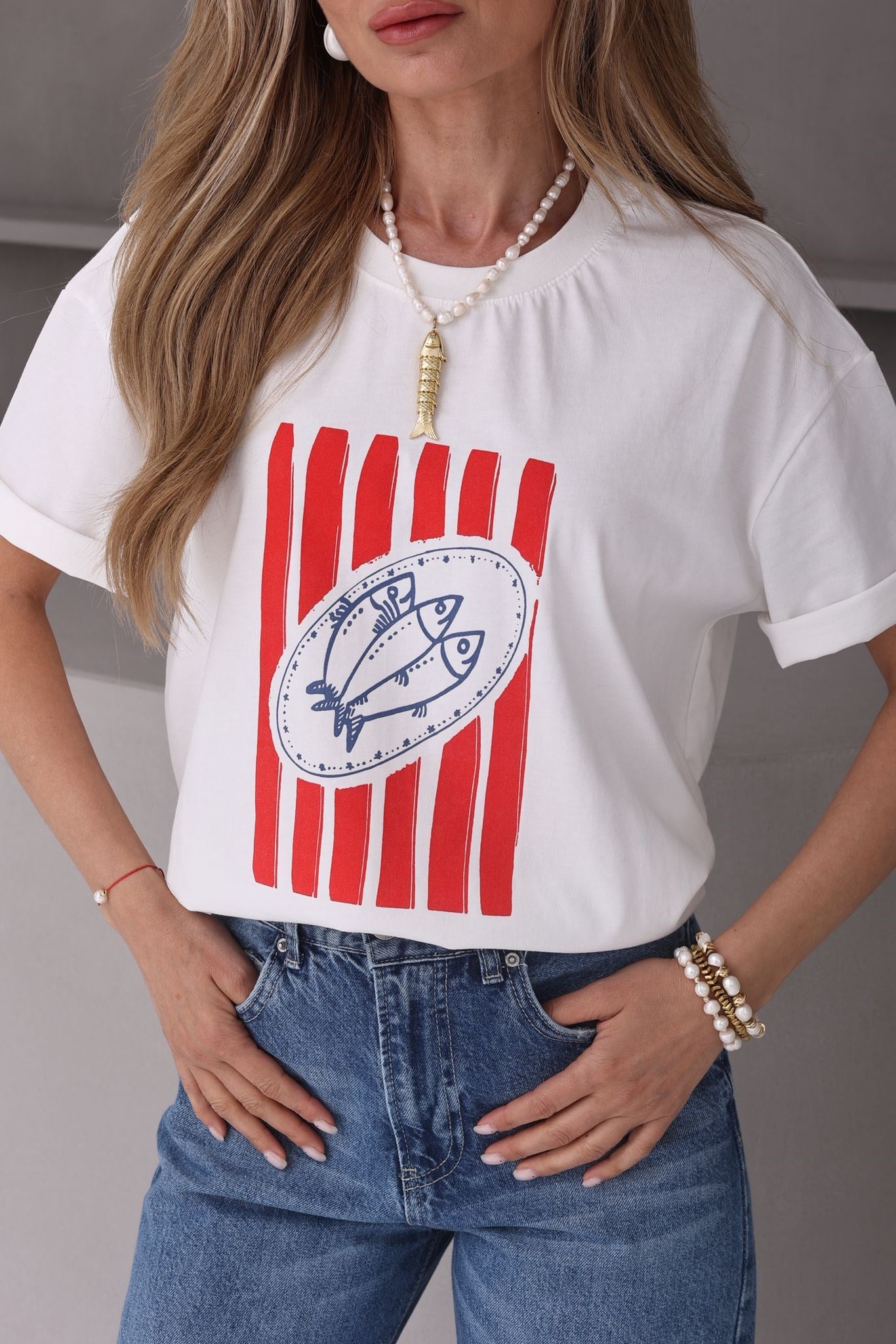 Balık Baskılı Basic Tshirt T-SHİRT | NO33