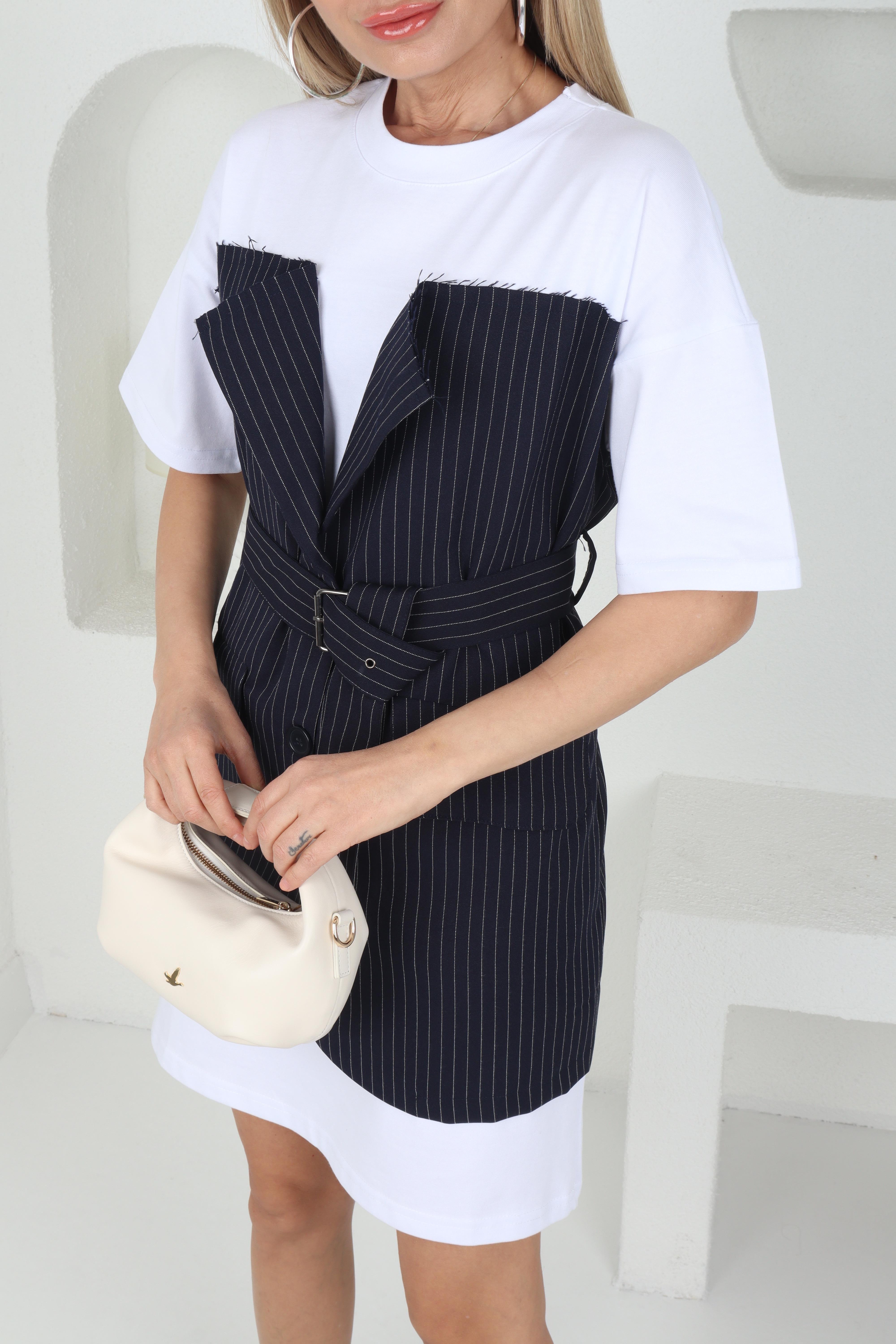 Basic Detay Kumaş Elbise ELBİSE