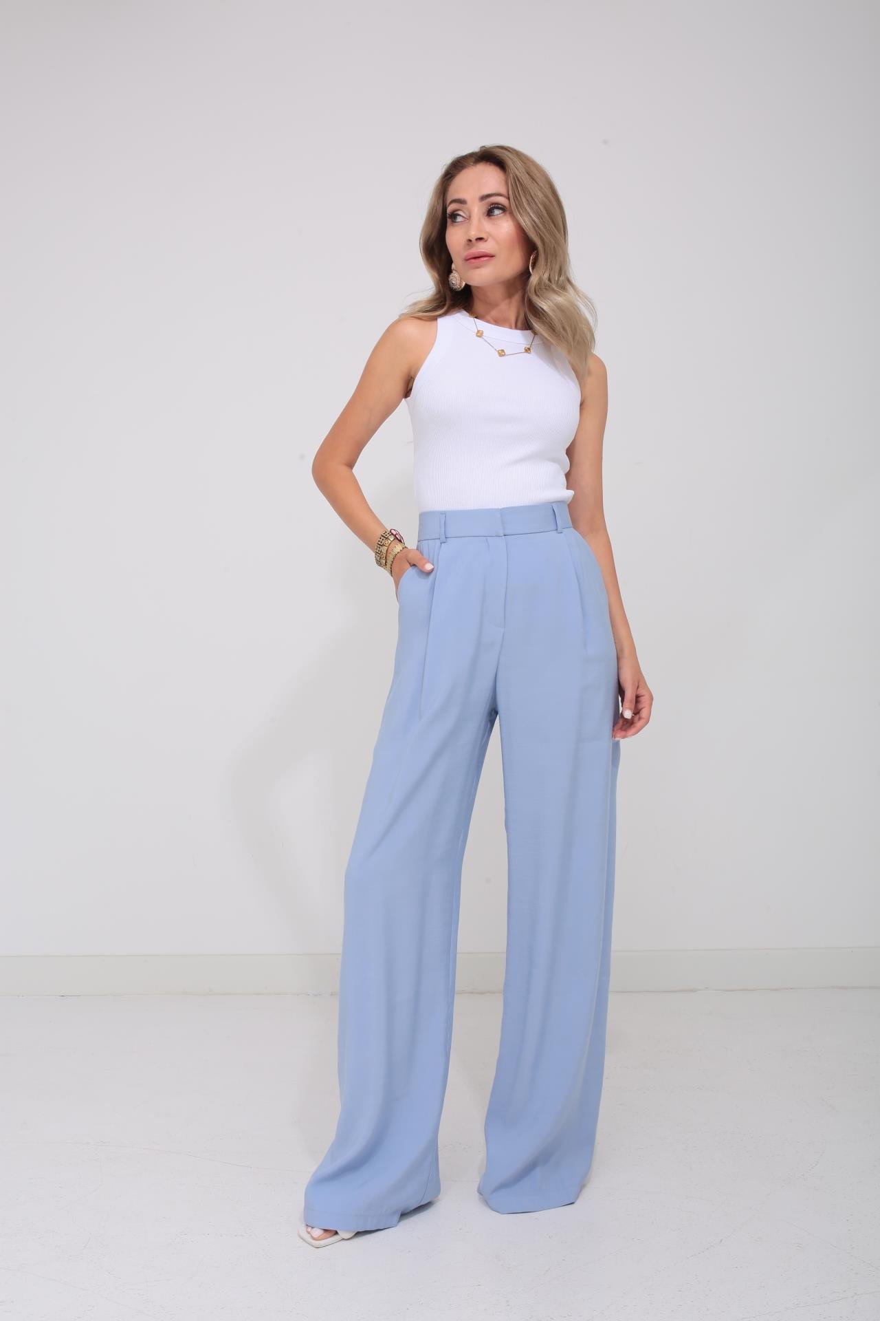 Bebe Mavi Cepli Tensel Pantolon PANTOLON | NO33