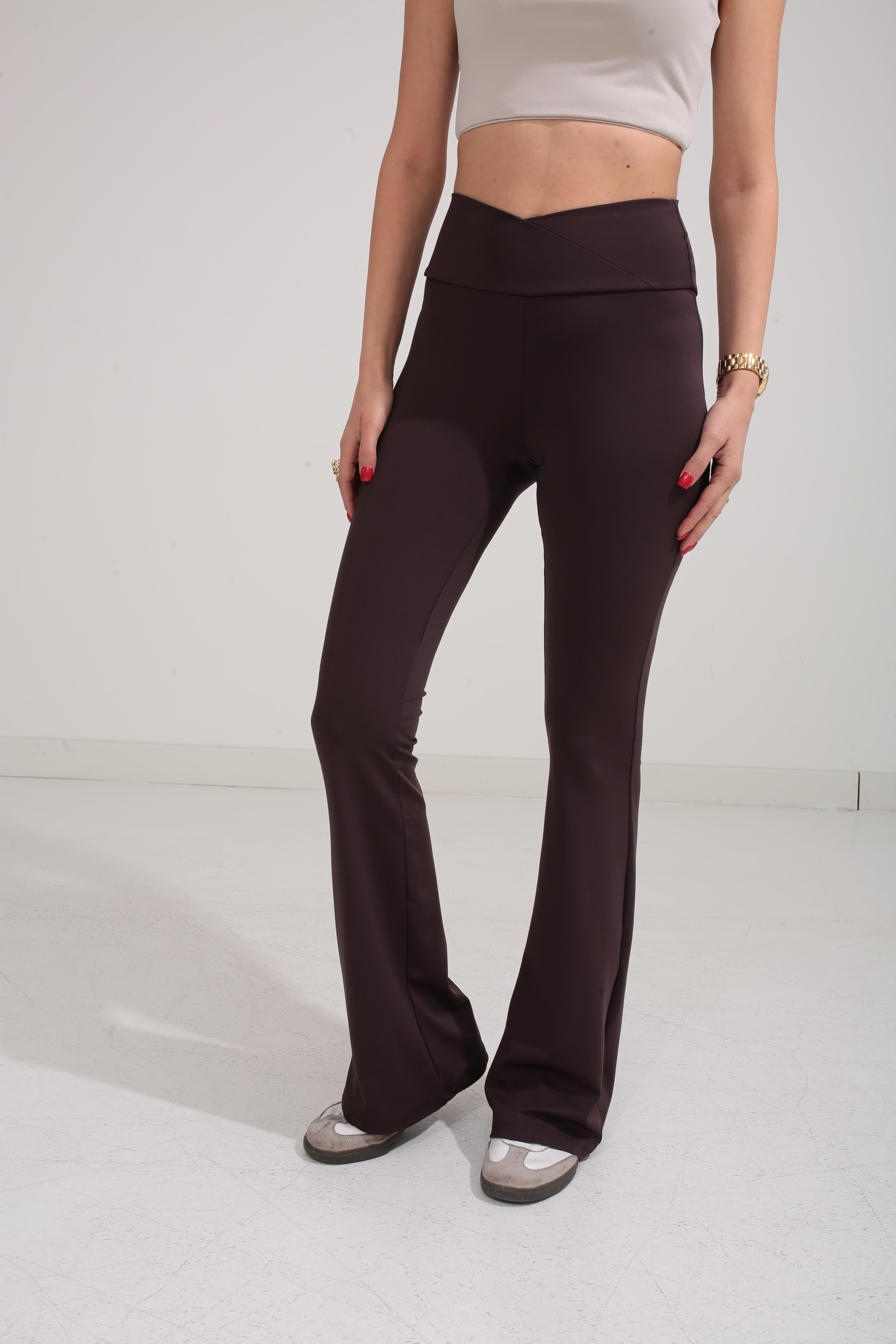 Bel Detay Kahverengi İspanyol Tayt TAYT | NO33