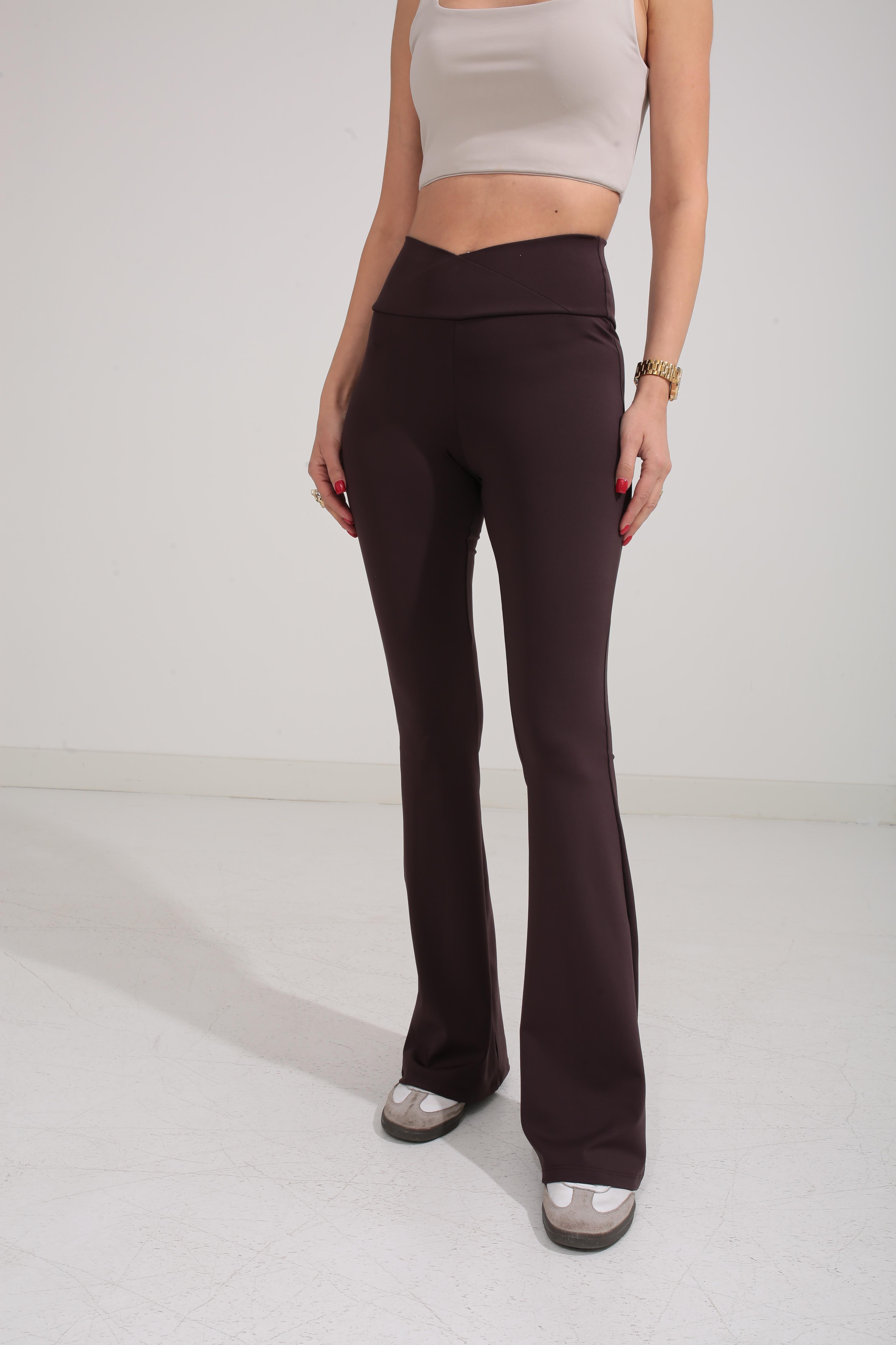 Bel Detay Kahverengi İspanyol Tayt TAYT | NO33