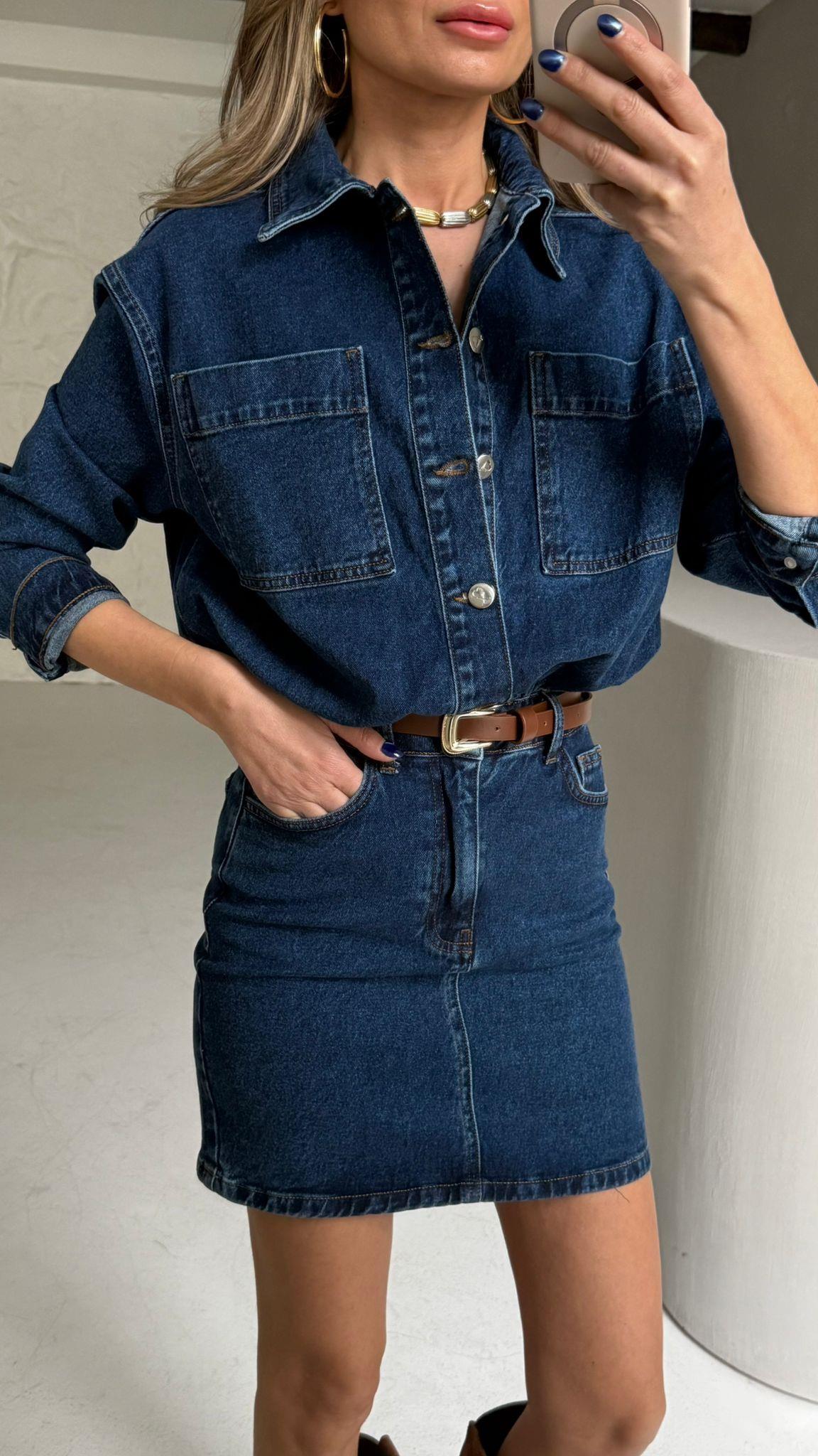 Beli Lastikli Laci Denim Elbise ELBİSE | NO33