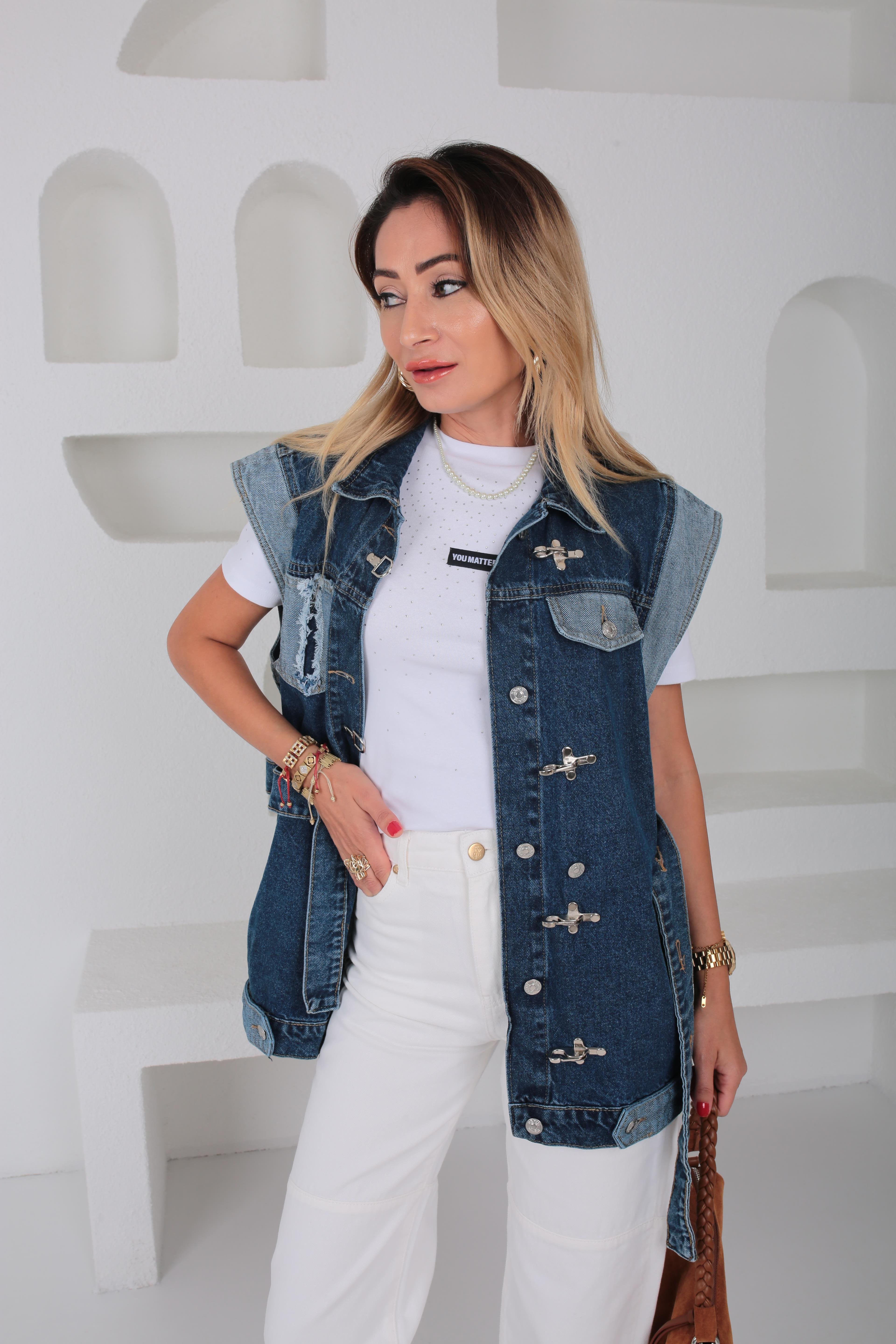 Beyaz Bol Paça Jean JEAN