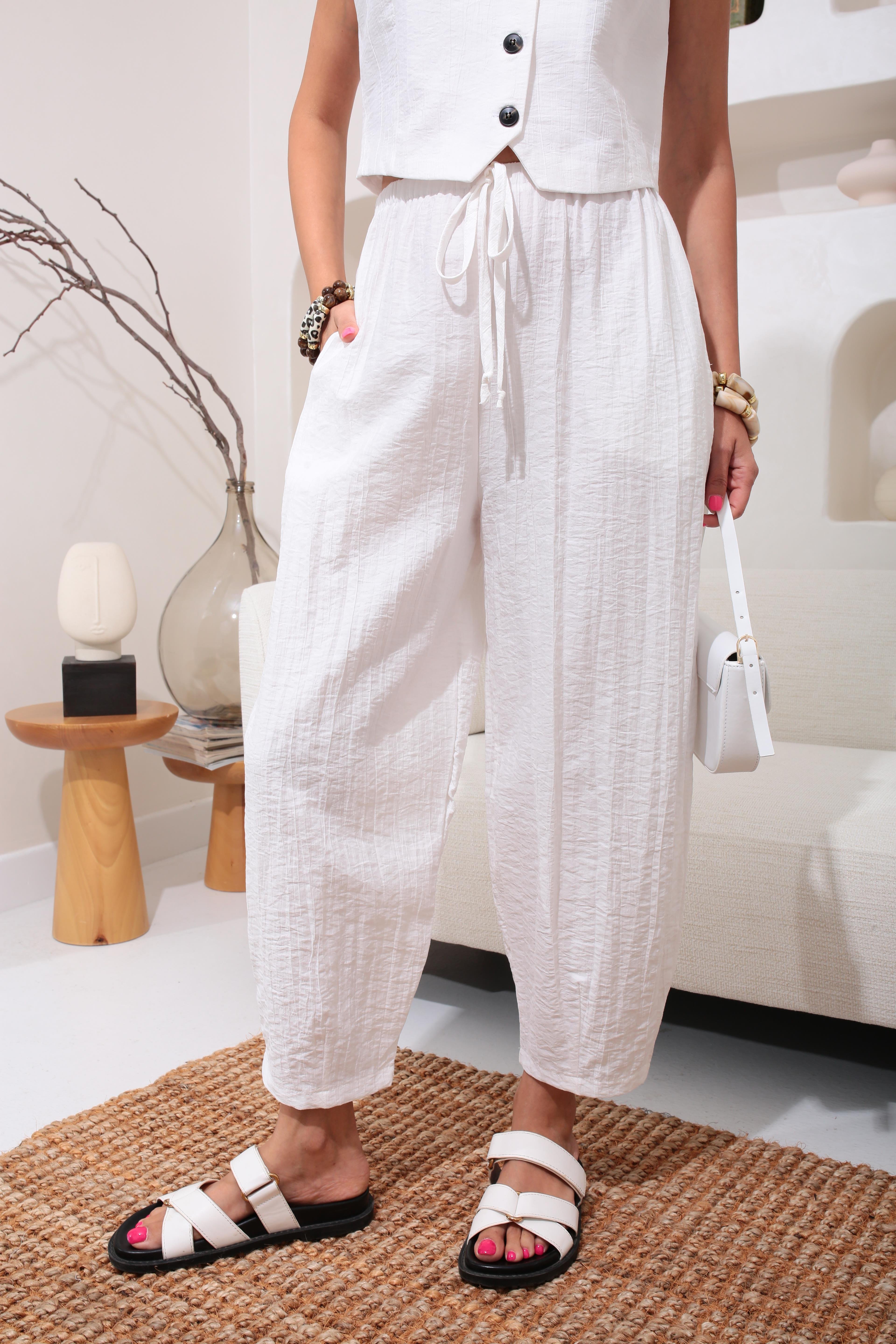 Beyaz Yelekli Şalvar Kesim Takım TAKIM | NO33