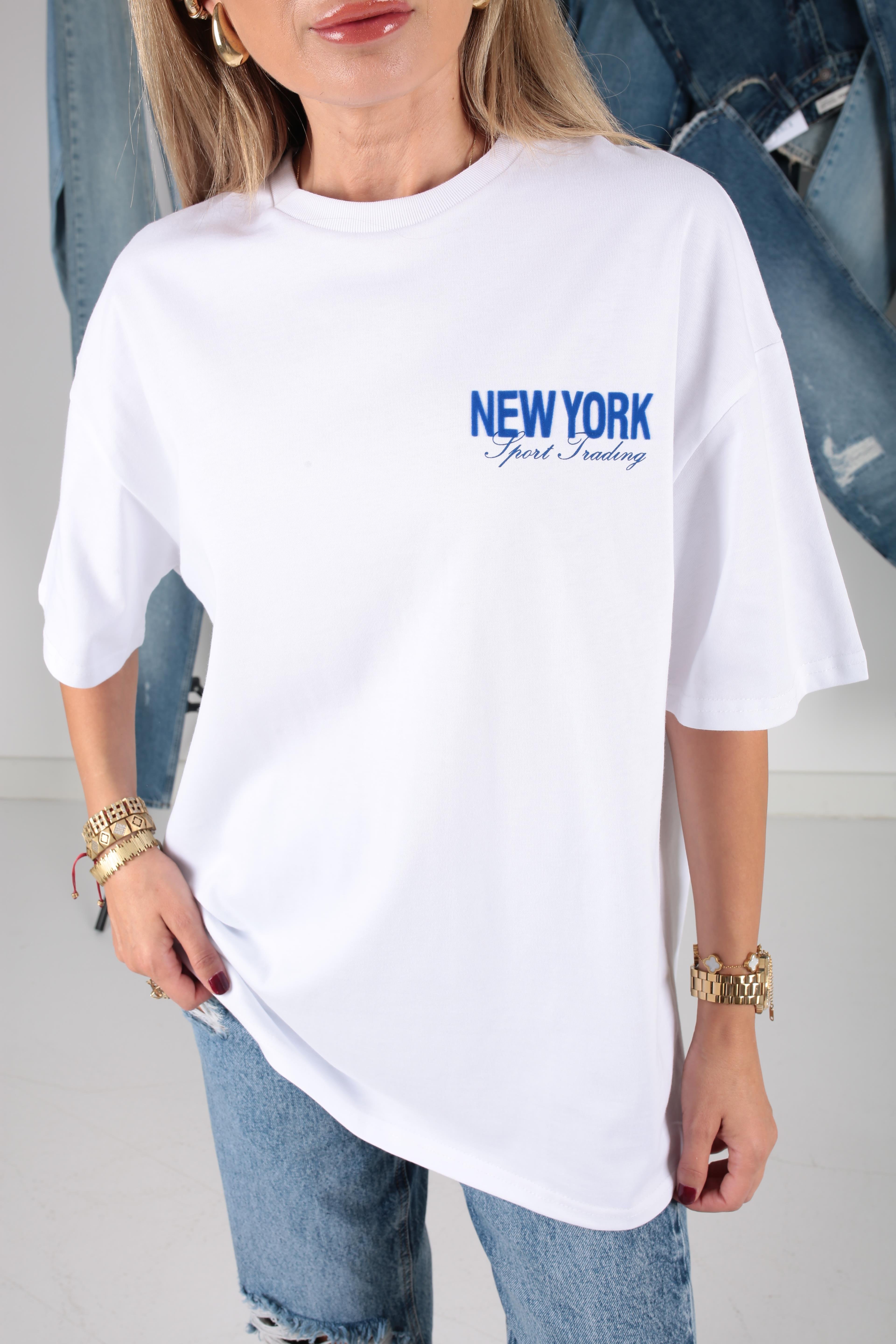 Bisiklet Yaka Ön Arka Yazı Baskılı Tshirt T-SHİRT