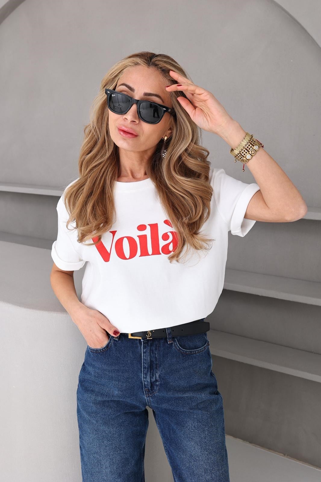 Bisiklet Yaka Voıla Baskılı Tshirt T-SHİRT | NO33