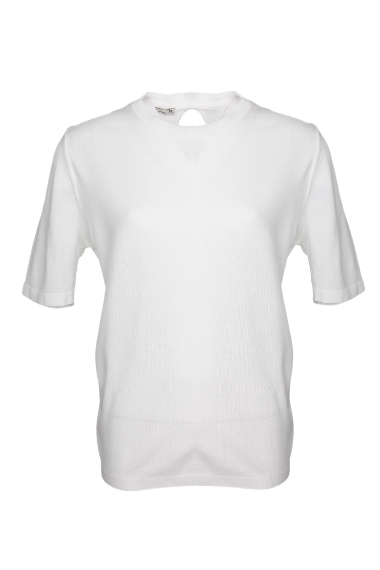 Bisiklet Yaka Yarım Kol Ekru Triko TRİKO VE KAZAK