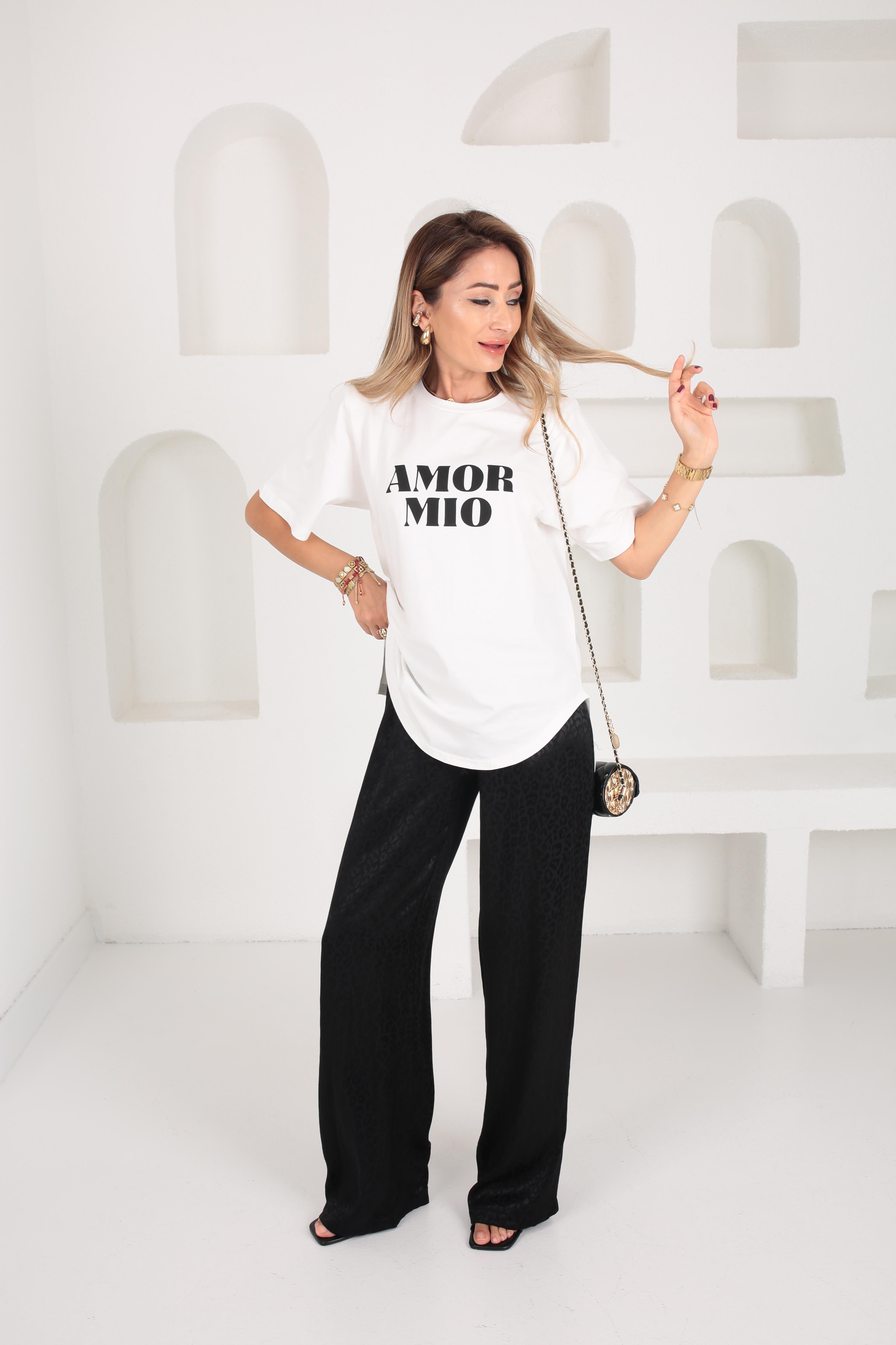 Bisiklet Yaka Yazı Baskılı Vatkalı Tshirt T-SHİRT