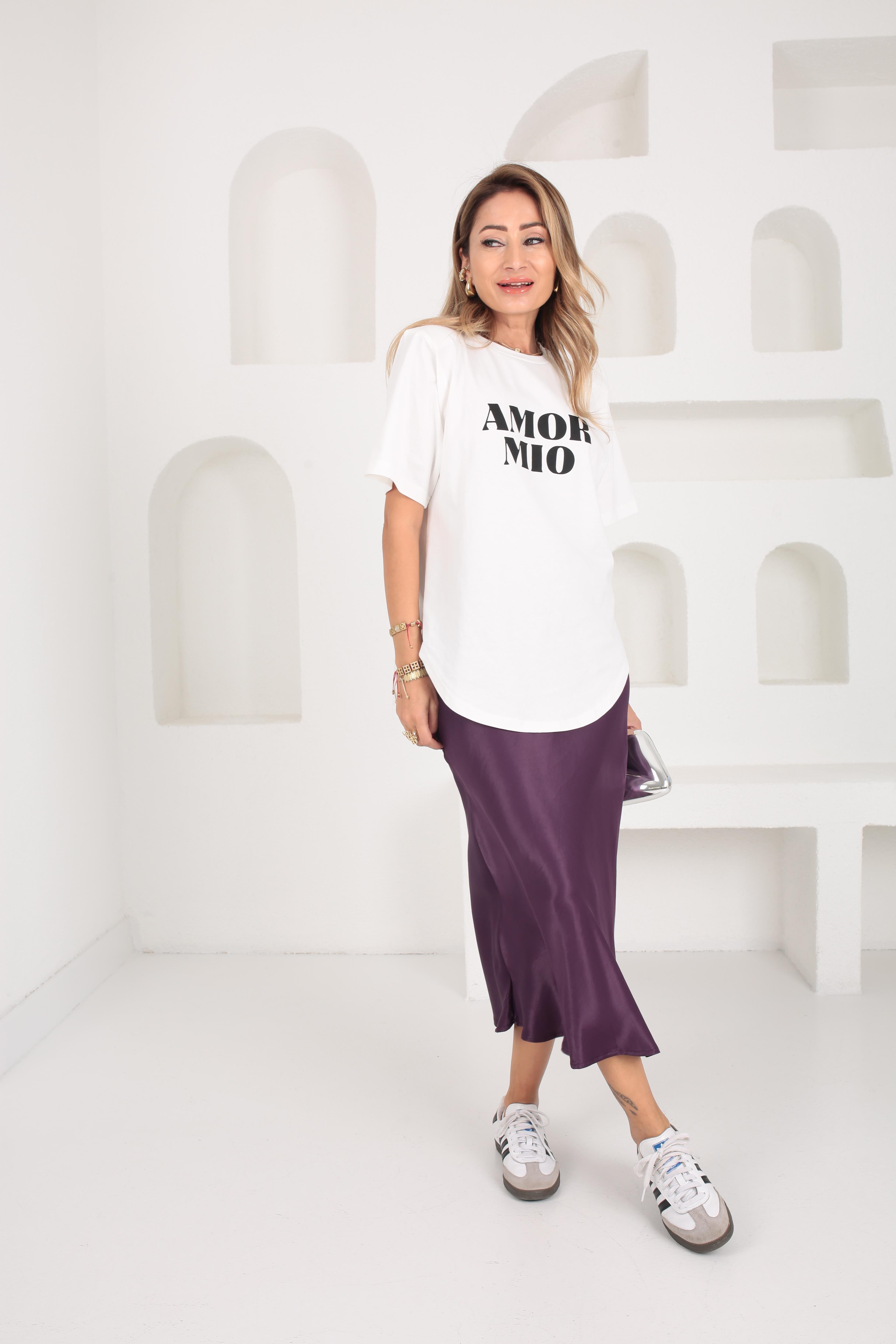 Bisiklet Yaka Yazı Baskılı Vatkalı Tshirt T-SHİRT