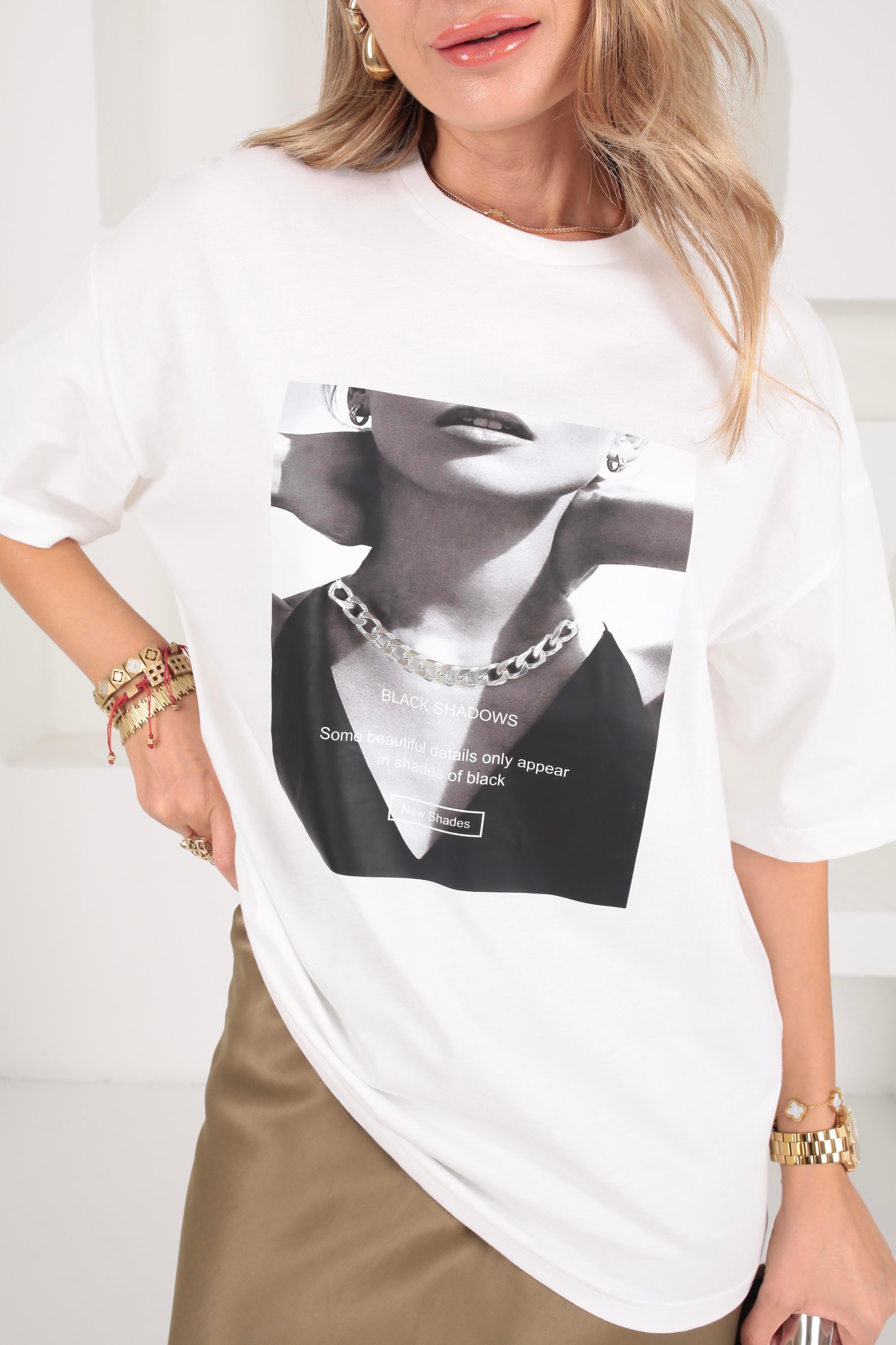 Bisiklet Yaka Zincir Detay Tshirt T-SHİRT