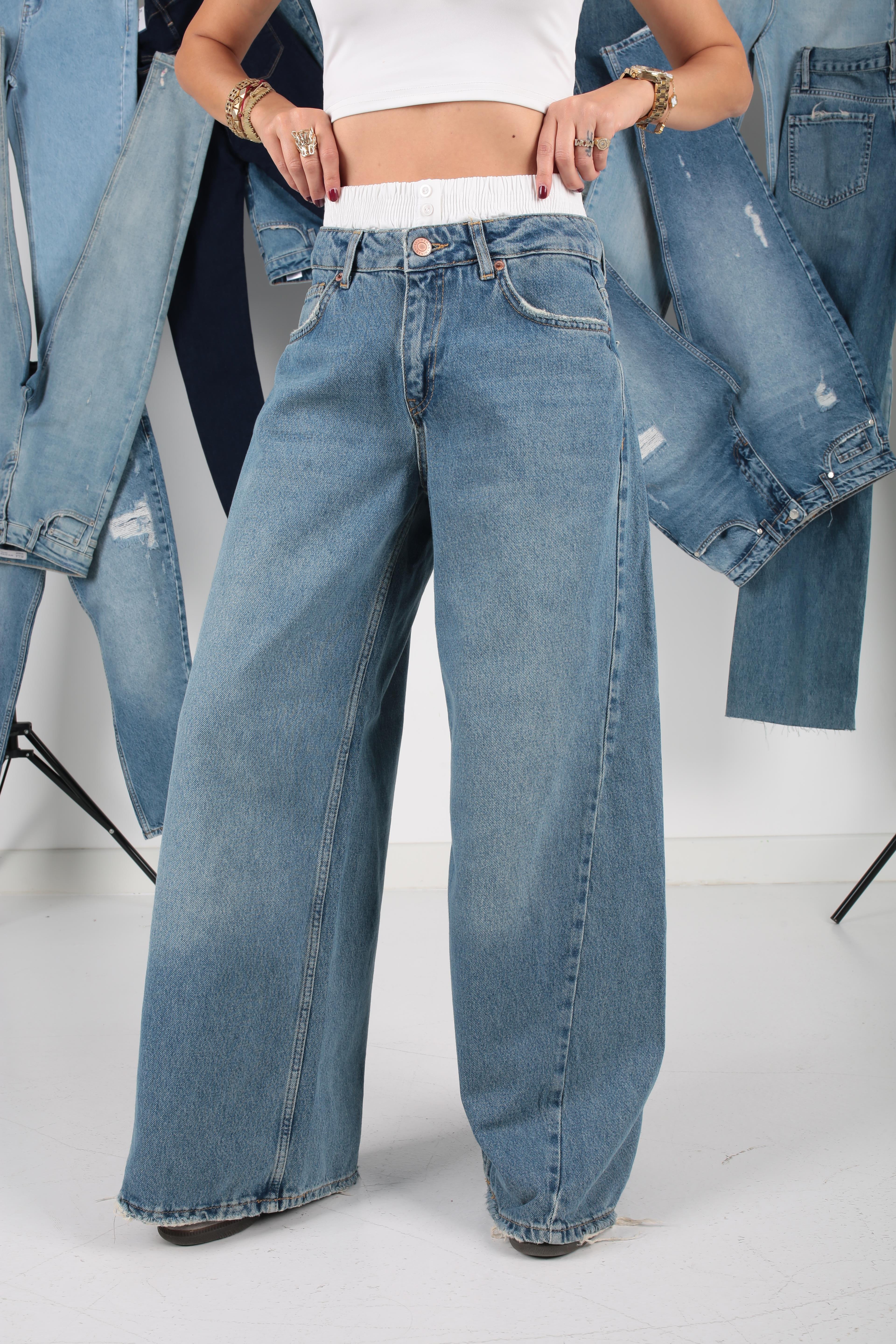 Bokser Detay Super Wıde Leg(1856-1) JEAN