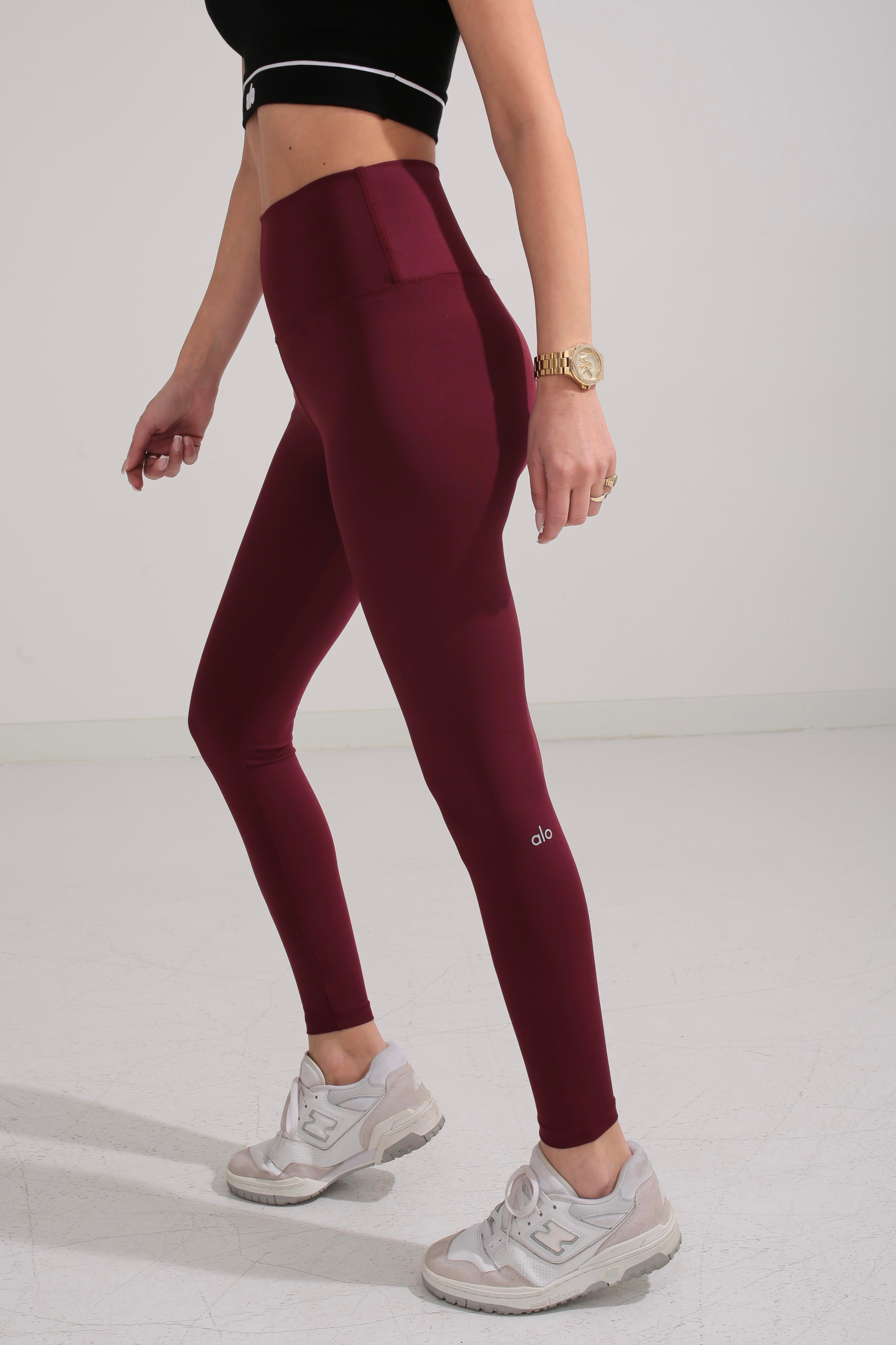 Bordo Baskılı Spor Tayt TAYT