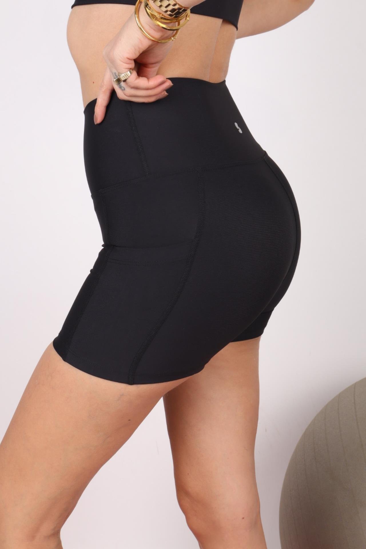 Cepli Siyah Mini Spor Tayt TAYT