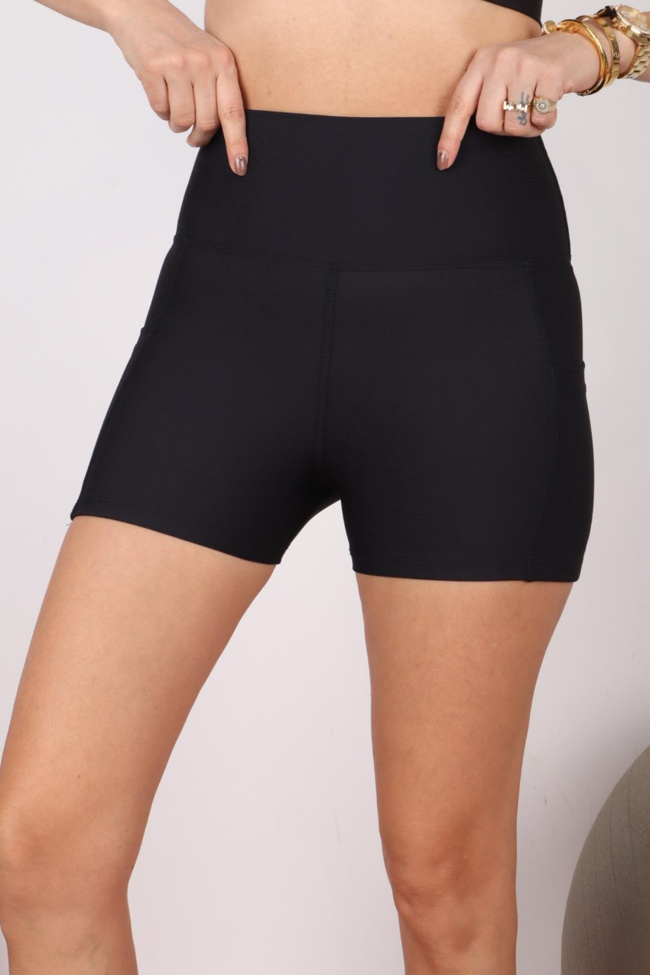 Cepli Siyah Mini Spor Tayt TAYT