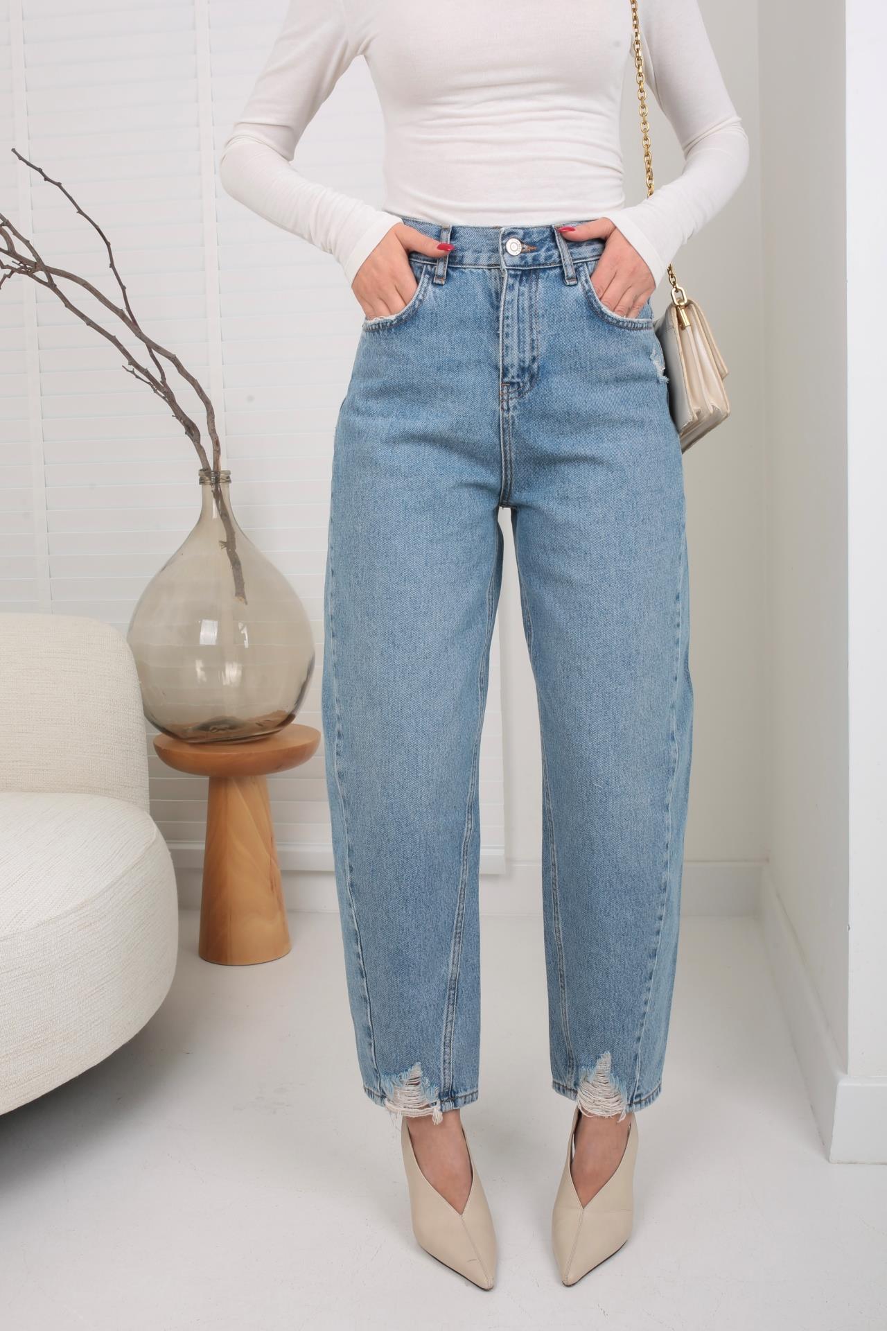 Dikiş Detay Şalvar Kesim Jean (1995-1) JEAN