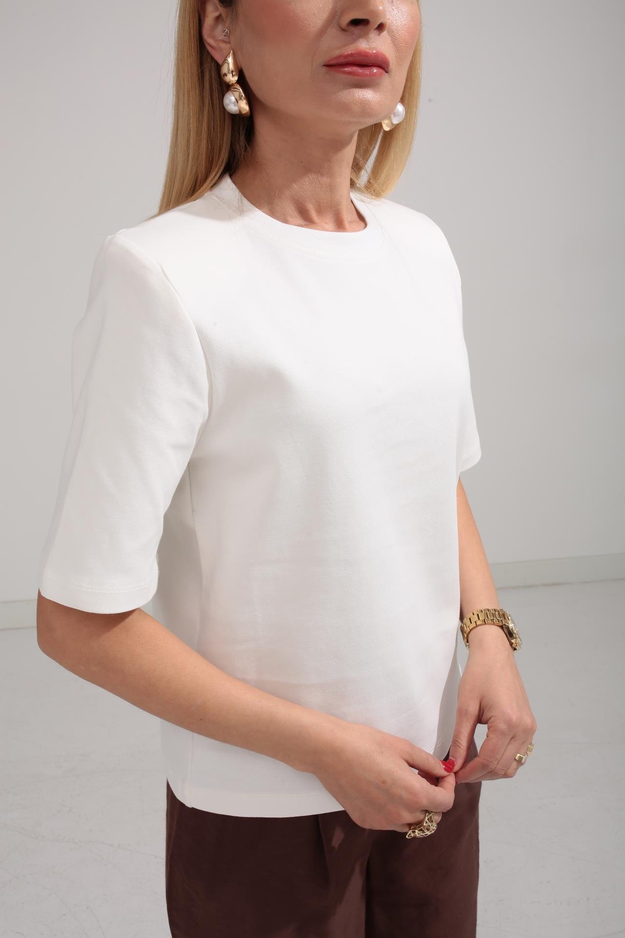 EkruVatkalı Basic Tshirt T-SHİRT | NO33