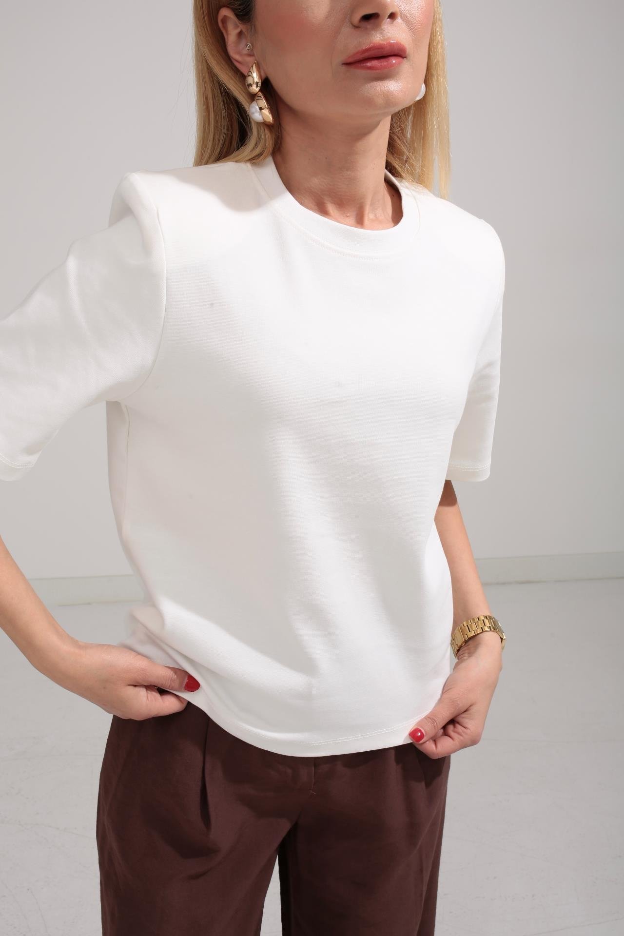 EkruVatkalı Basic Tshirt T-SHİRT | NO33