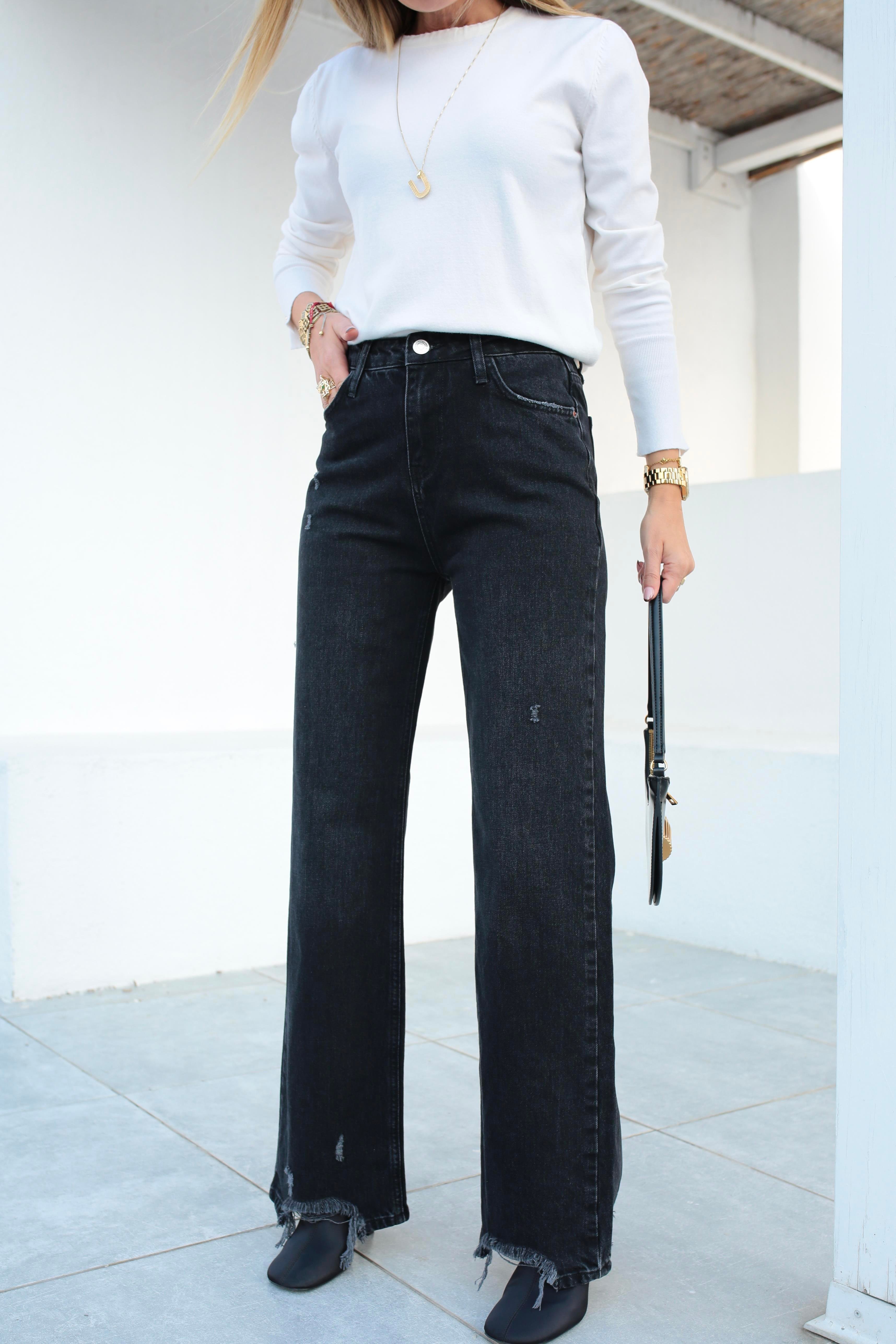 Füme Tırnaklı Bootcut Jean (1933-1) JEAN