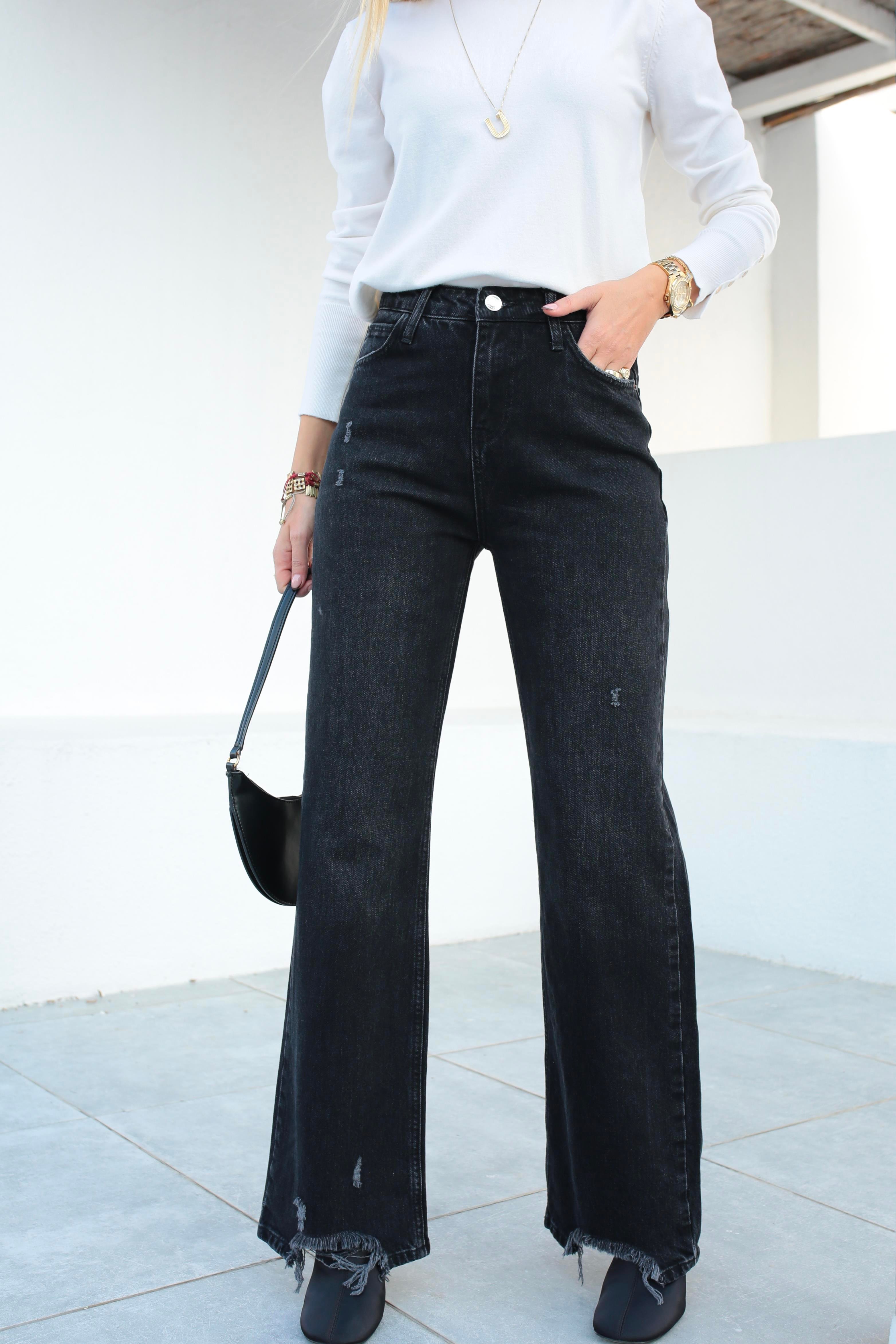 Füme Tırnaklı Bootcut Jean (1933-1) JEAN