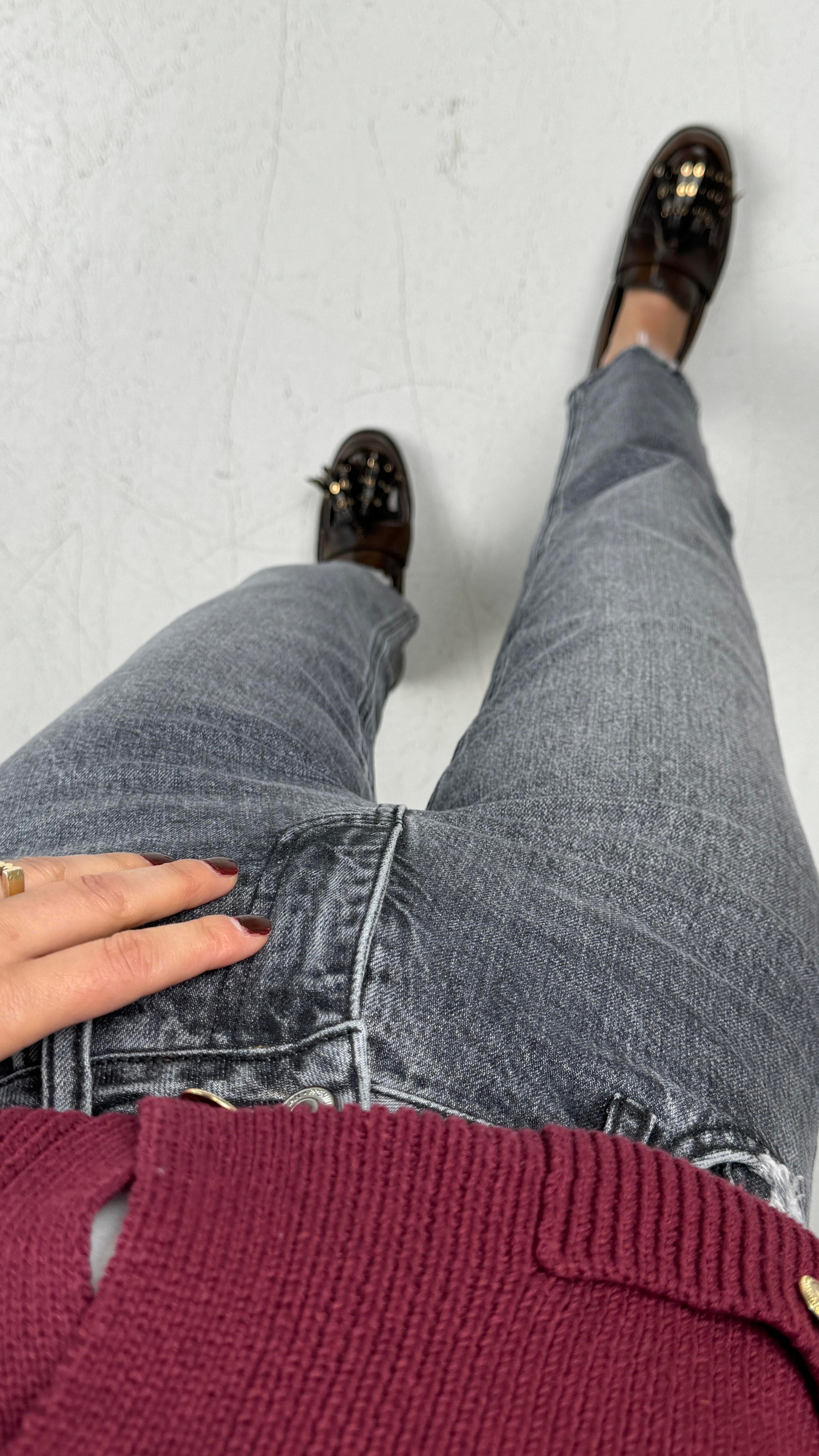 Füme Yırtık Detay Mom Jean(1722-2) JEAN