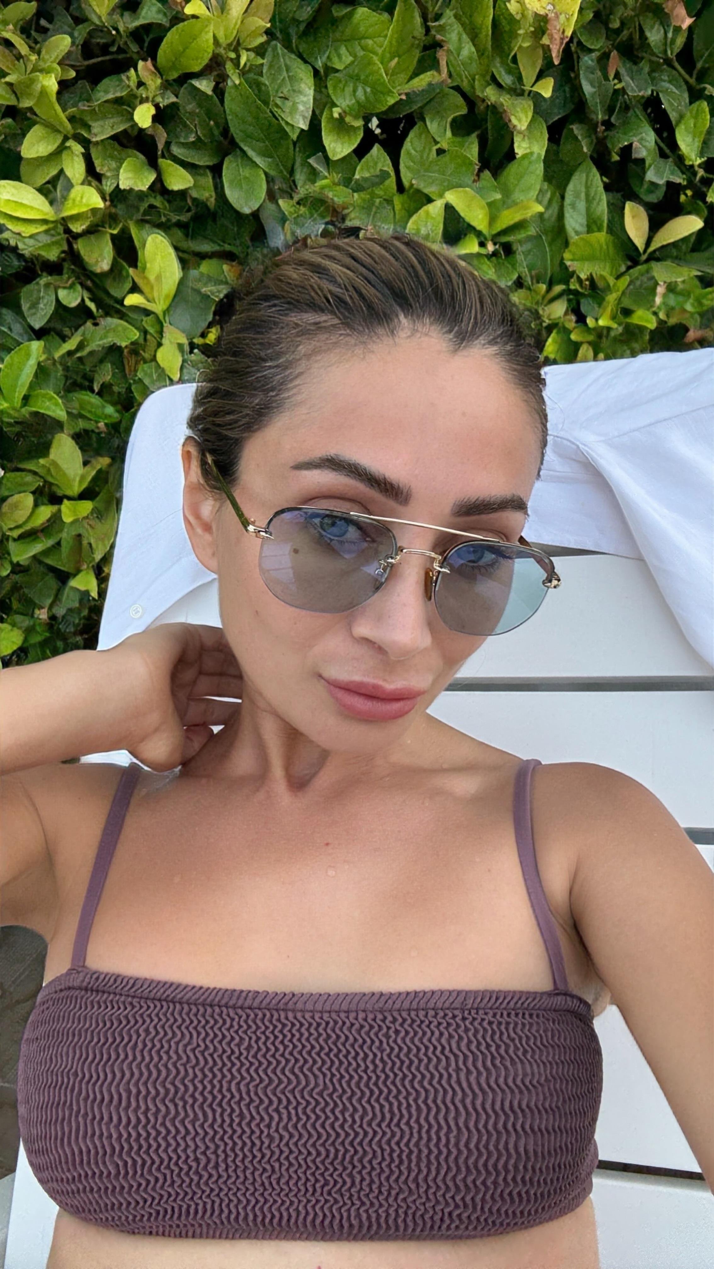 Gold Detay Mavi Çerçevesiz Gözlük(Ae2401c4) GÜNEŞ GÖZLÜĞÜ | NO33