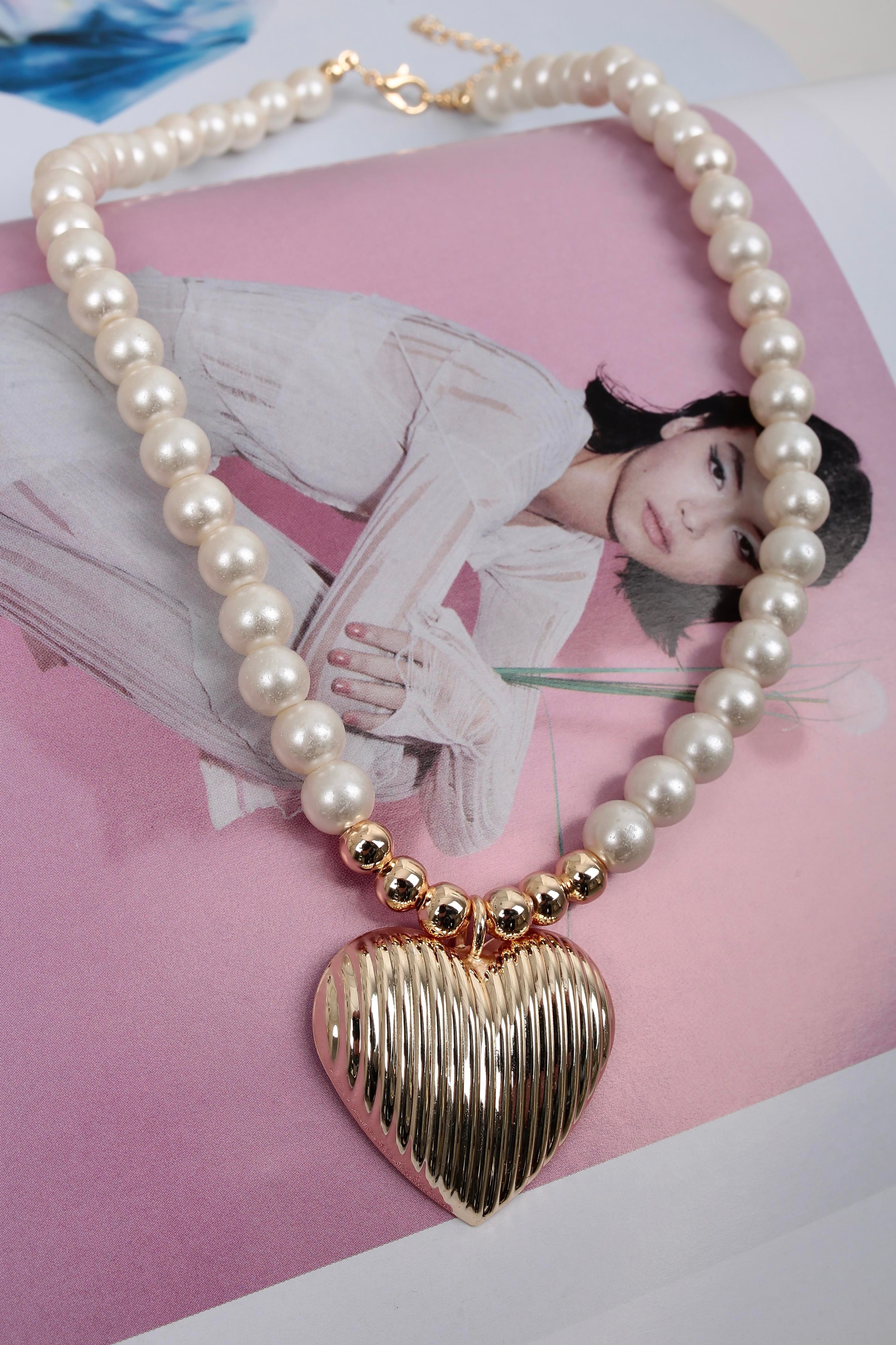 Gold Kalpli İnci Kolye KOLYE