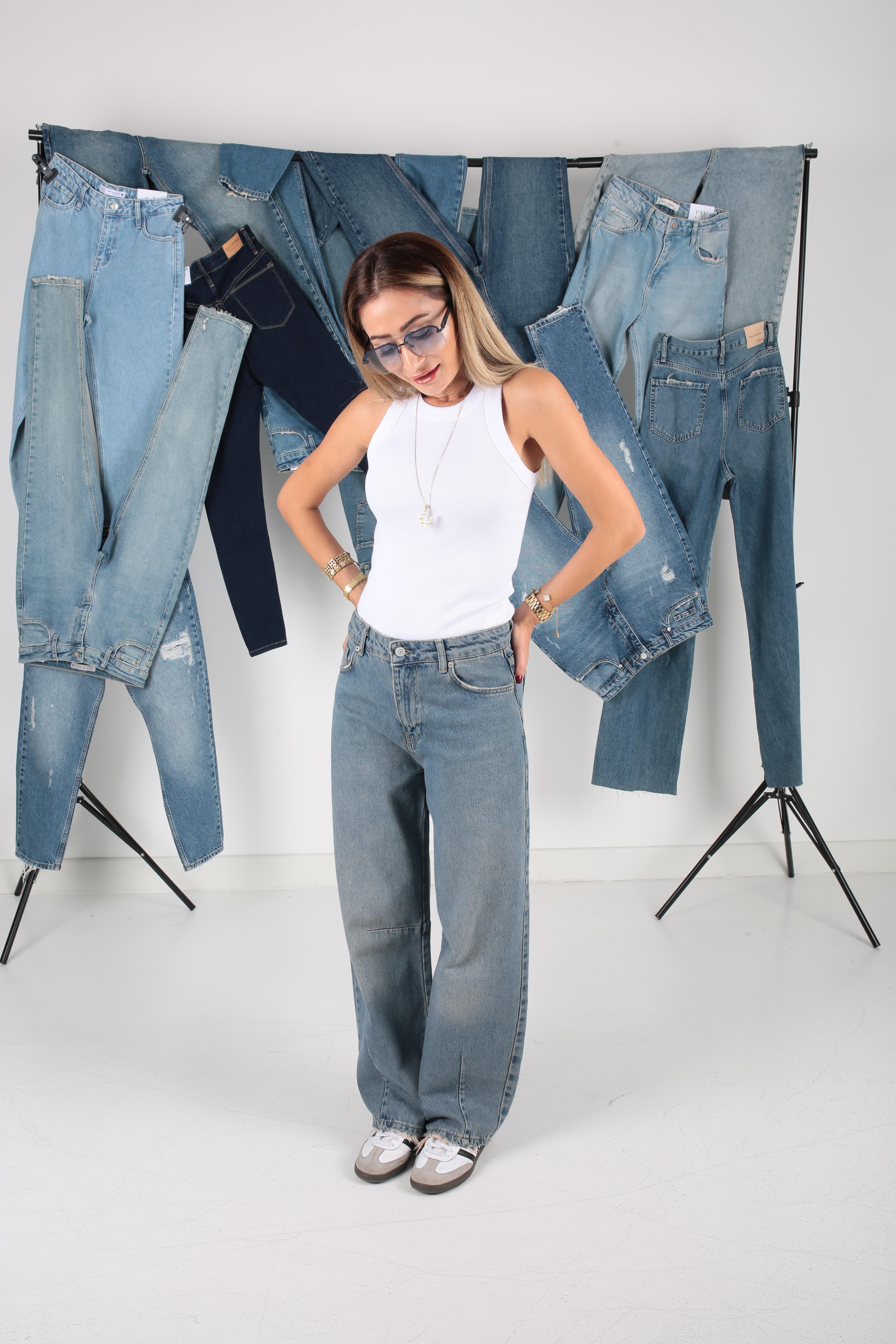 Gölgeli Baggy Ballon Jean(1817-1) JEAN