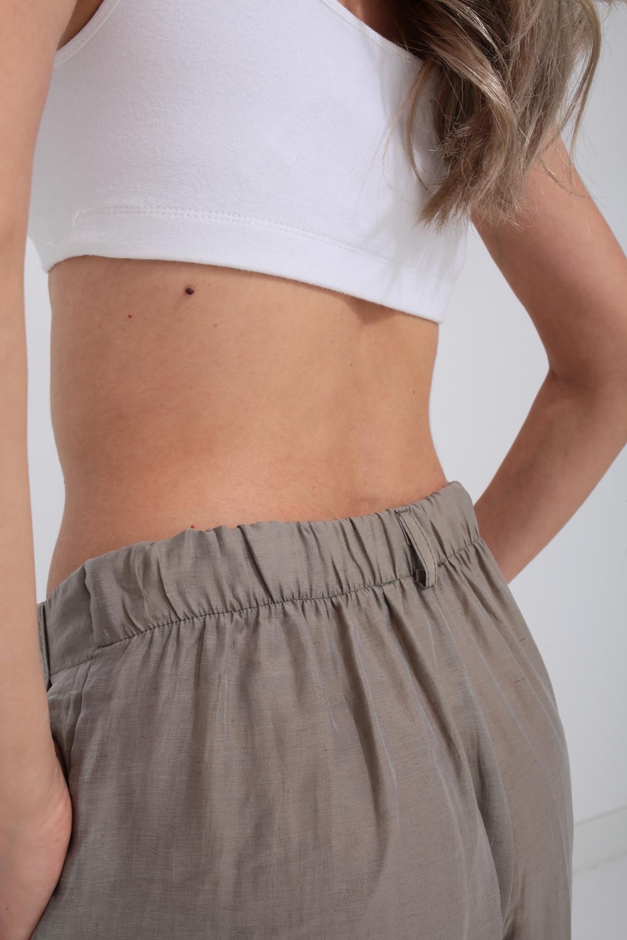 Haki Tek Cep Gömlekli Palazzo Takım TAKIM | NO33