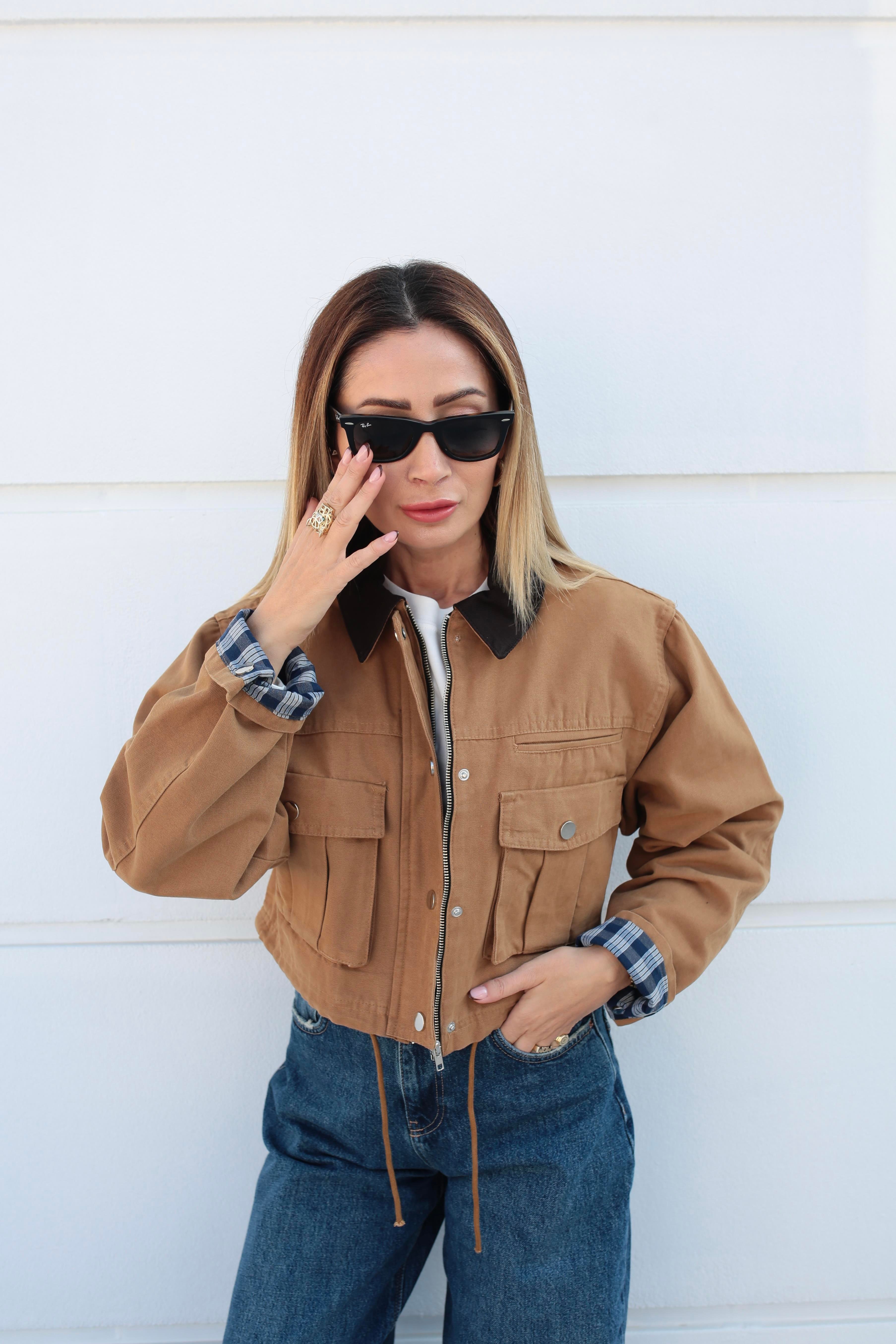 Hardal Torba Cepli Crop Ceket CEKET