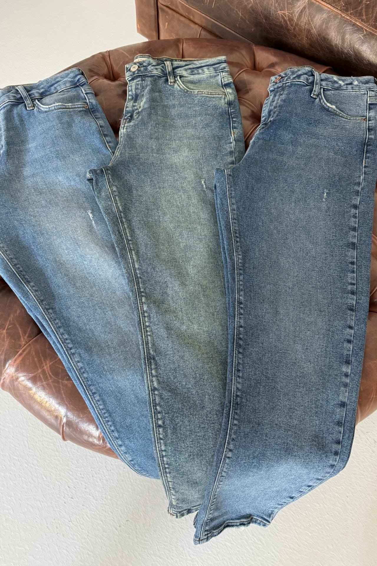 High Rise Full Likralı Büyük Beden Mom Jean JEAN