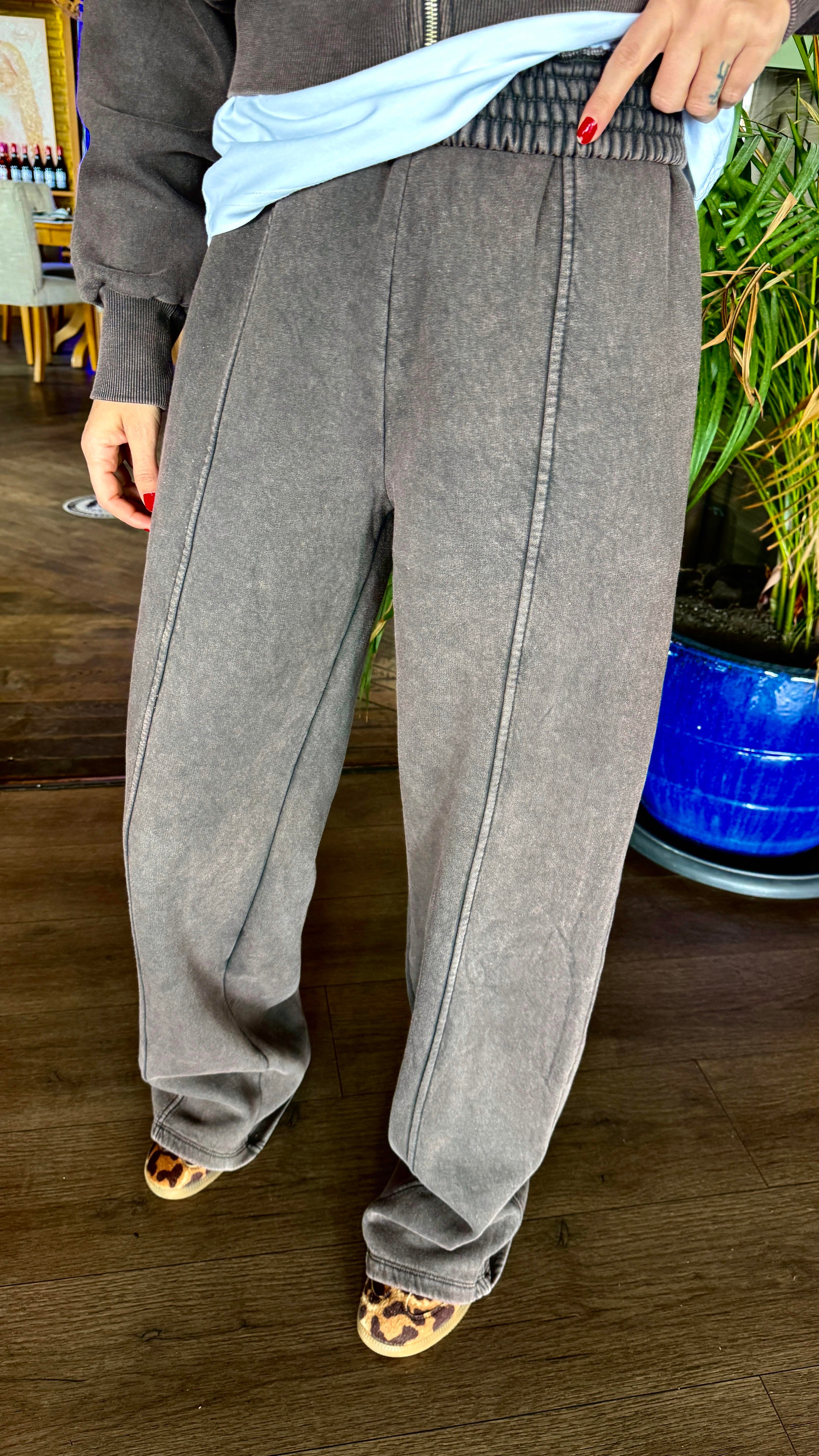 Kahve Yıkamalı Kapişonlu Eşofman Takımı SPOR TAKIMLAR