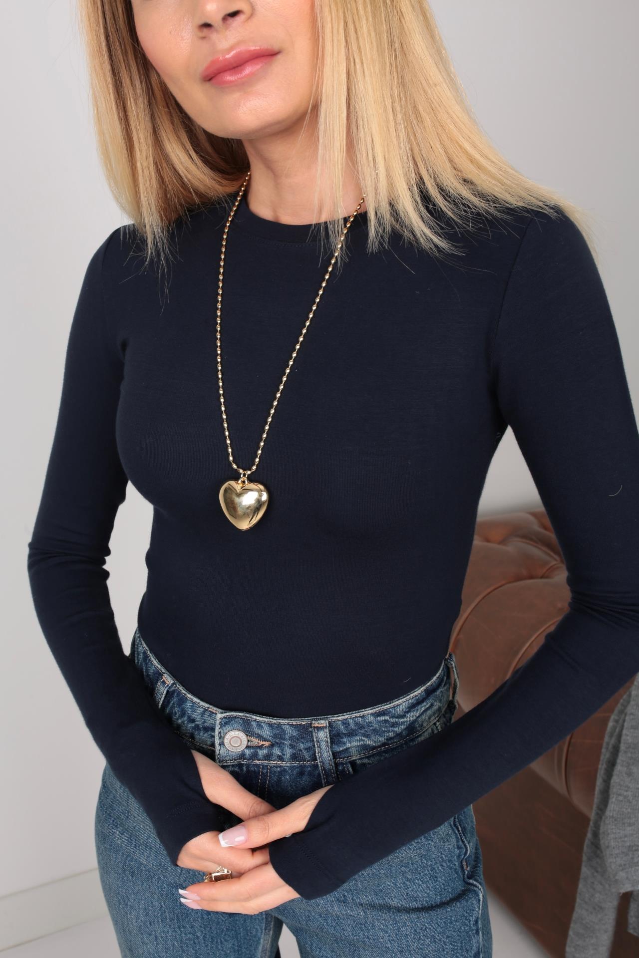 Kalpli Uzun Gold Zincir Kolye KOLYE