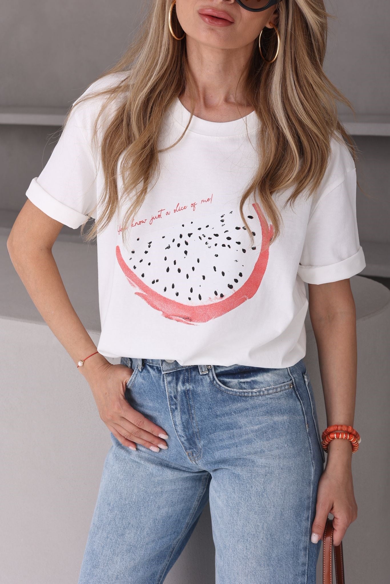 Karpuz Baskılı Ekru Tshirt T-SHİRT | NO33