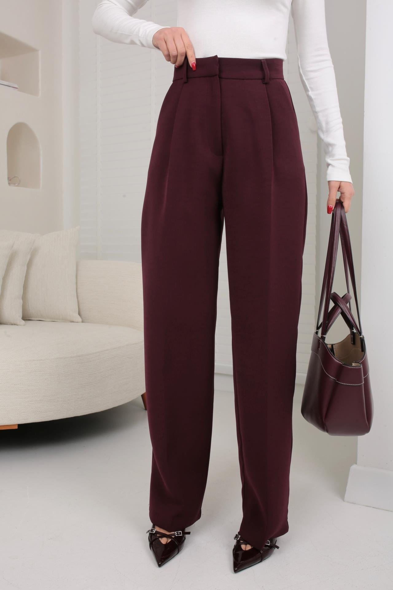 Kayık Yaka Ekru İnce Bluz BLUZ