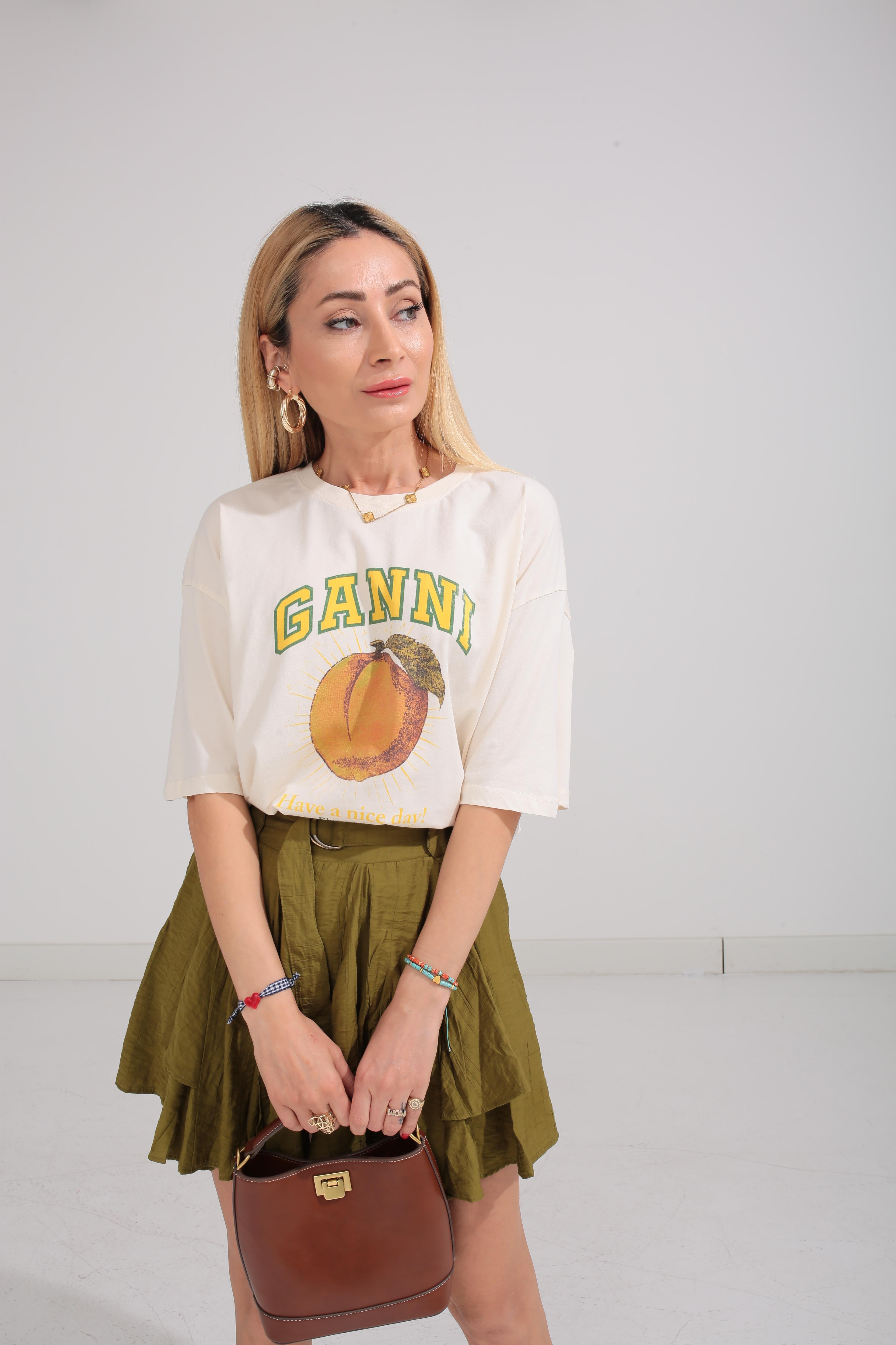 Kendinden Kemerli Şort Astarlı Yeşil Etek ETEK | NO33