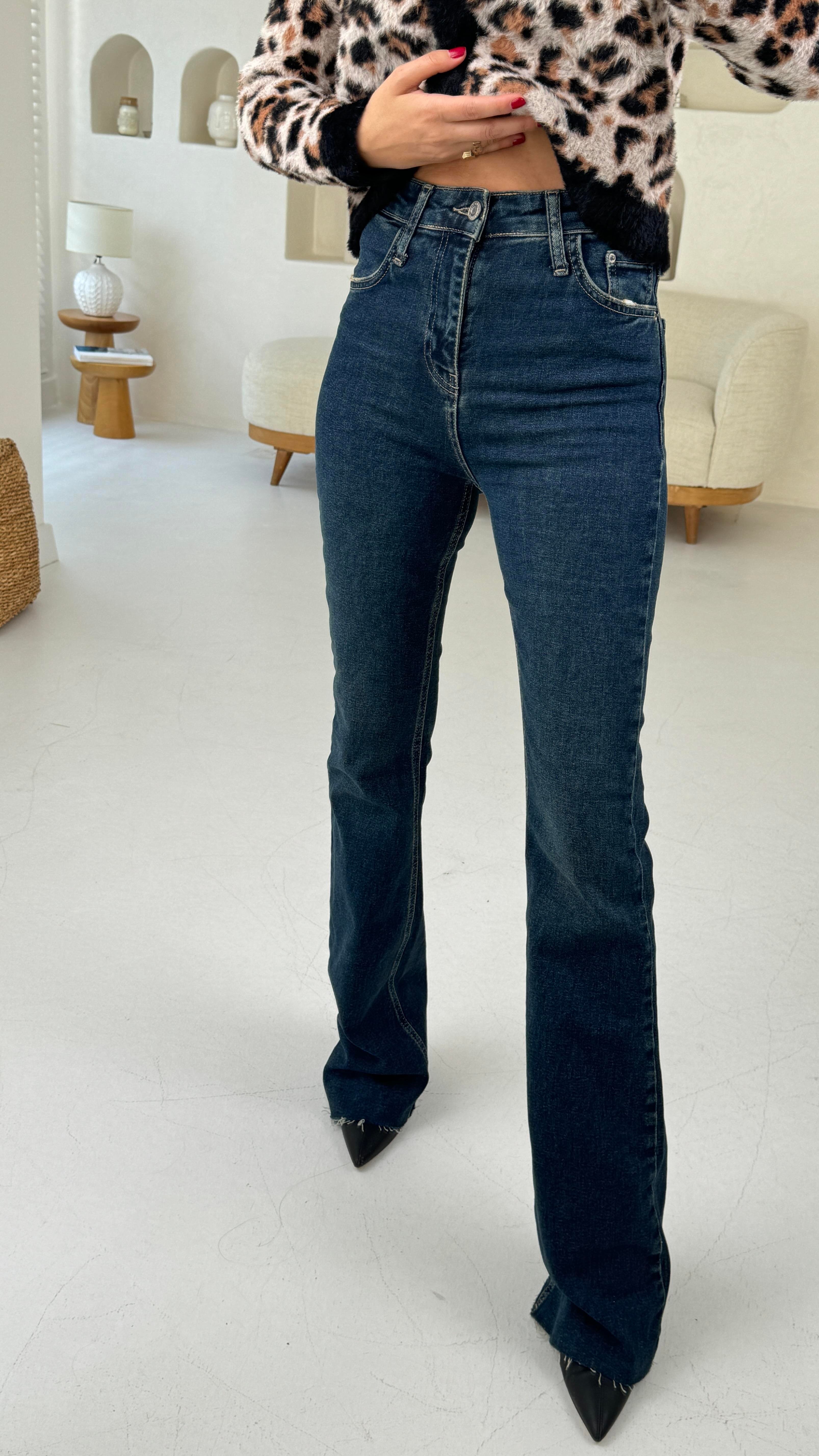 Koyu Mavi Likralı Flare Jean(1870-2) JEAN