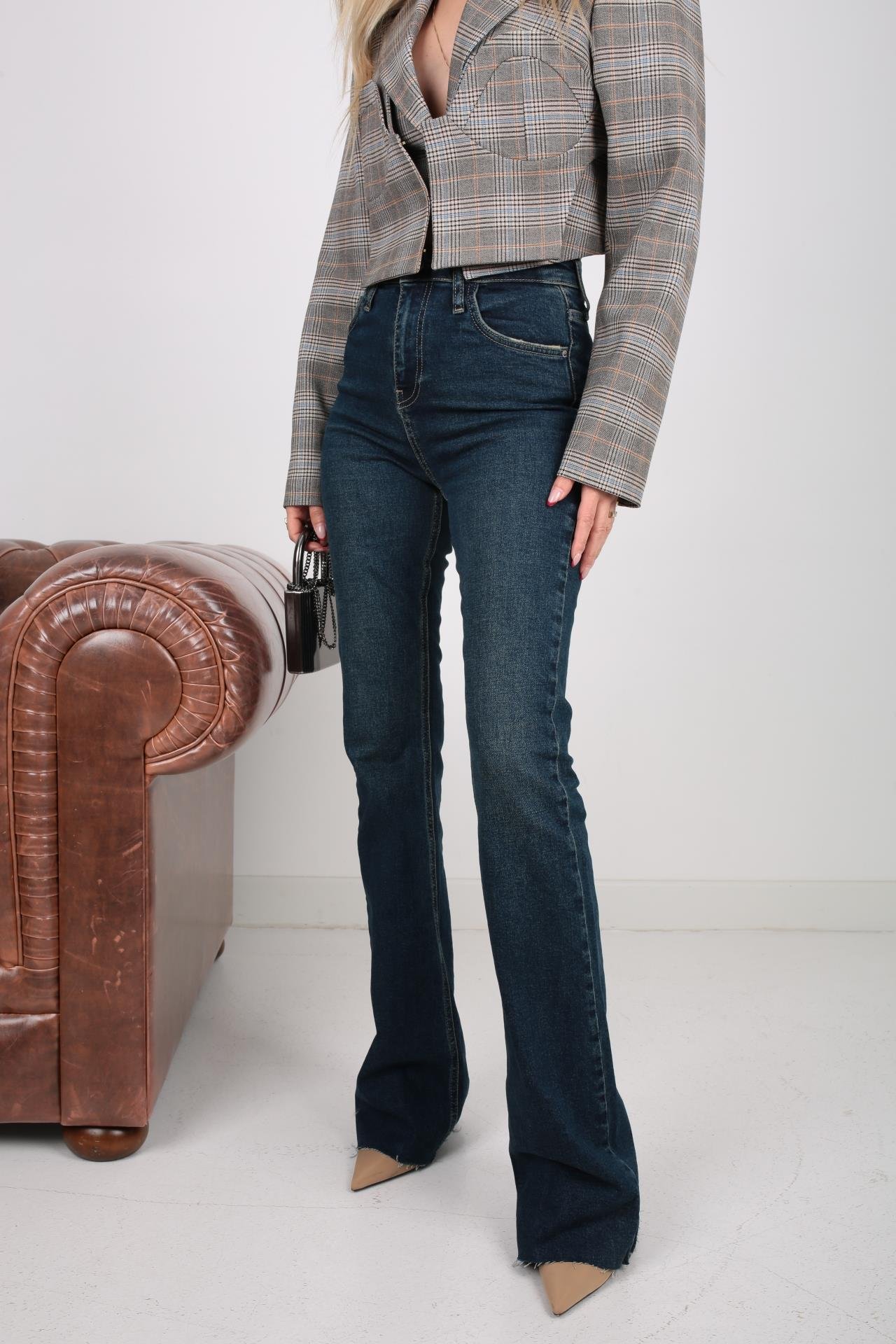 Koyu Mavi Likralı Flare Jean(1870-2) JEAN