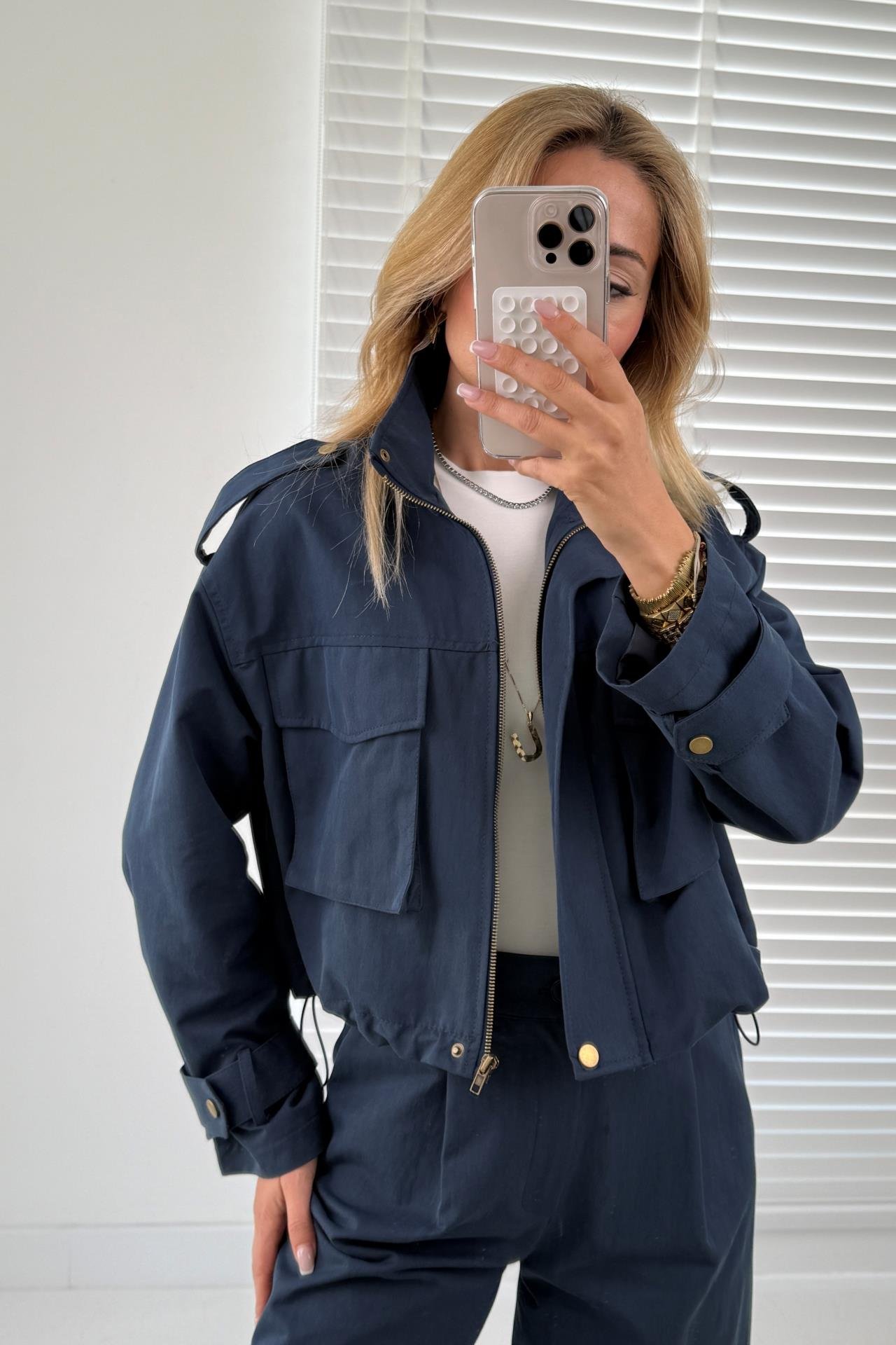 Lacivert Cepli Tensel Gabardin Takım TAKIM