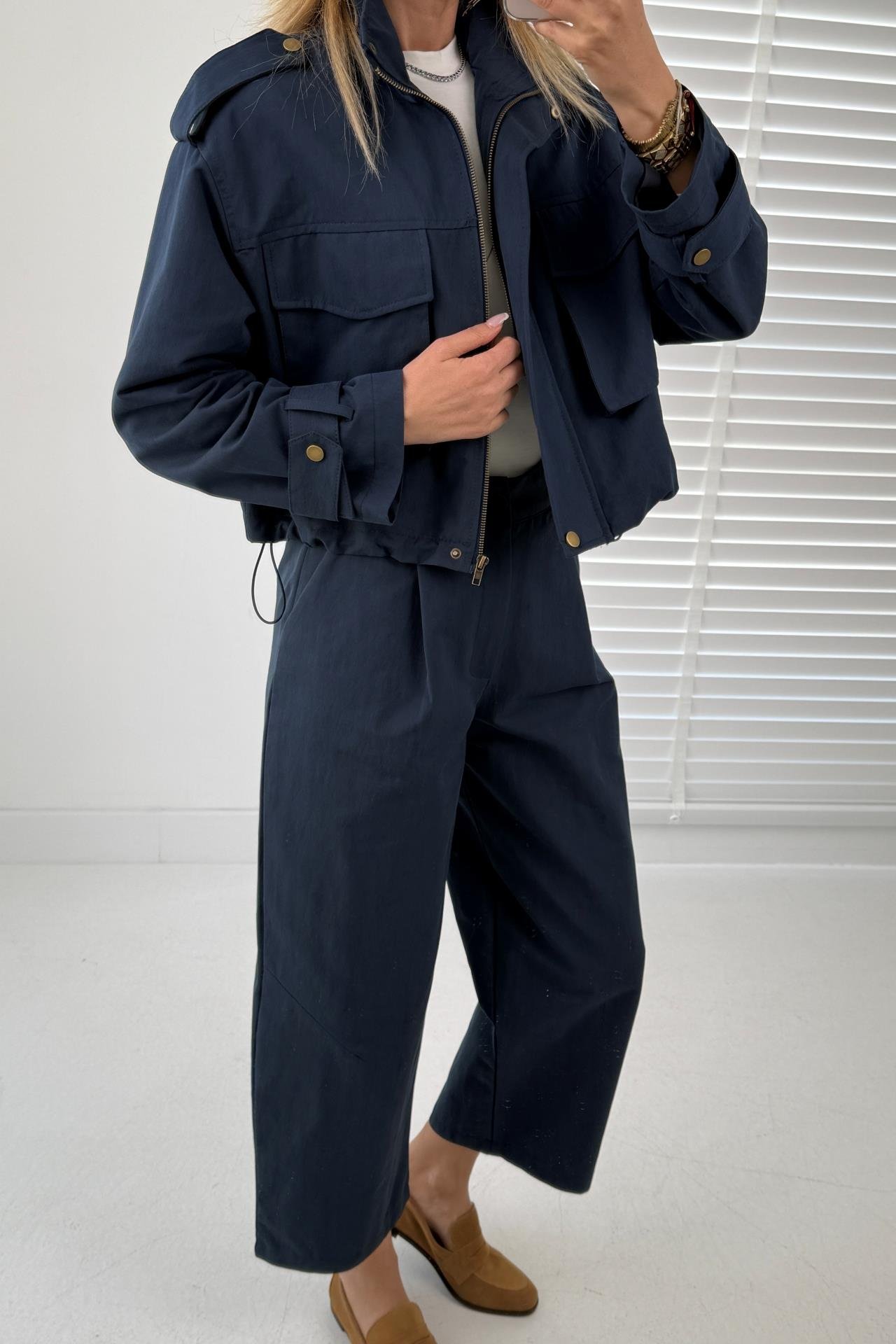 Lacivert Cepli Tensel Gabardin Takım TAKIM