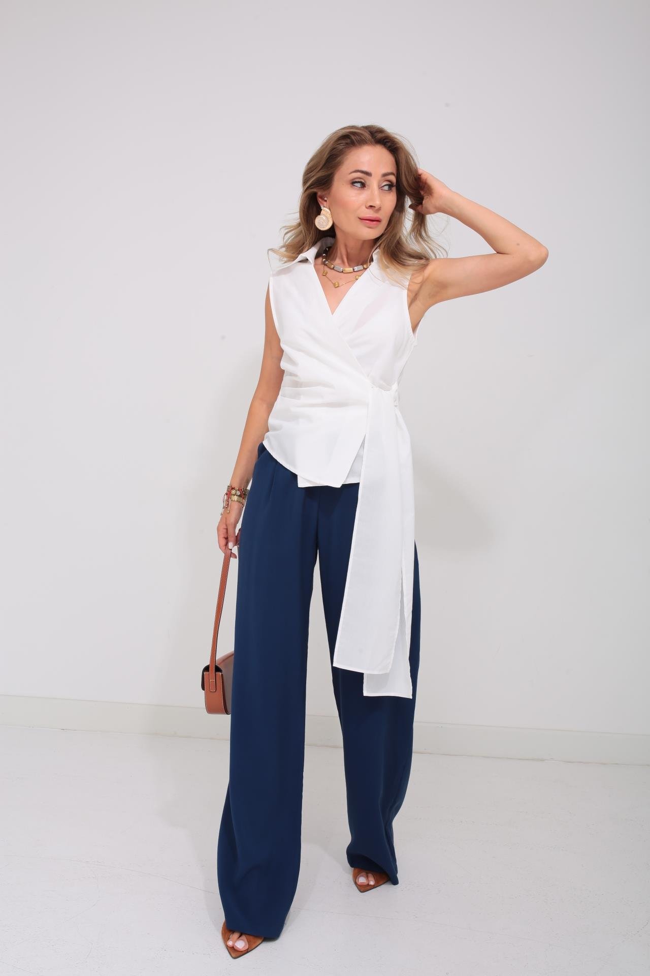 Lacivert Cepli Tensel Pantolon PANTOLON | NO33